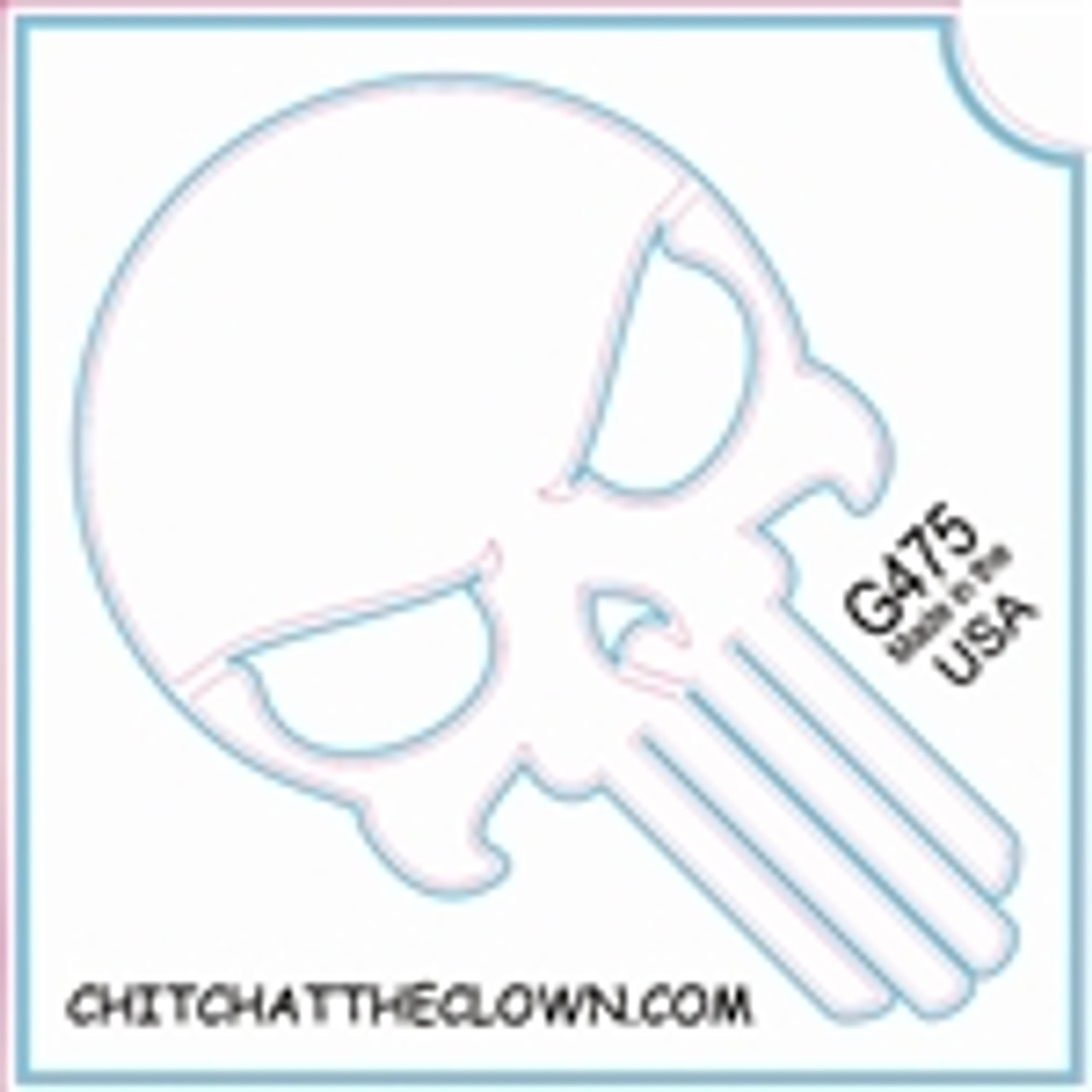 TATC- G475 Skull Long 3 Layer Stencil