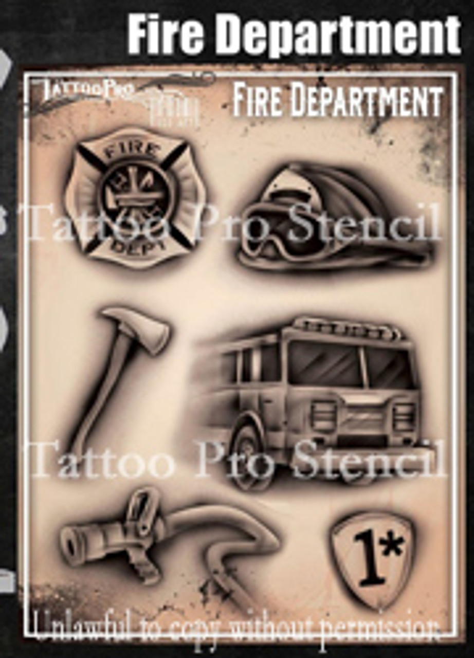 Fire Dept Series 7 Air Brush Stencil