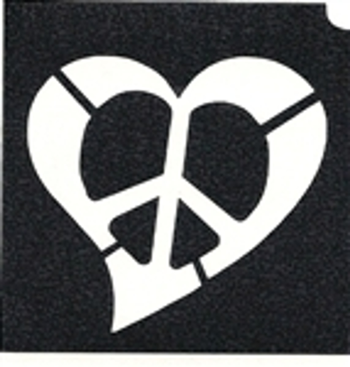 Easy Peace Heart 3 Layer Stencil 5 pack