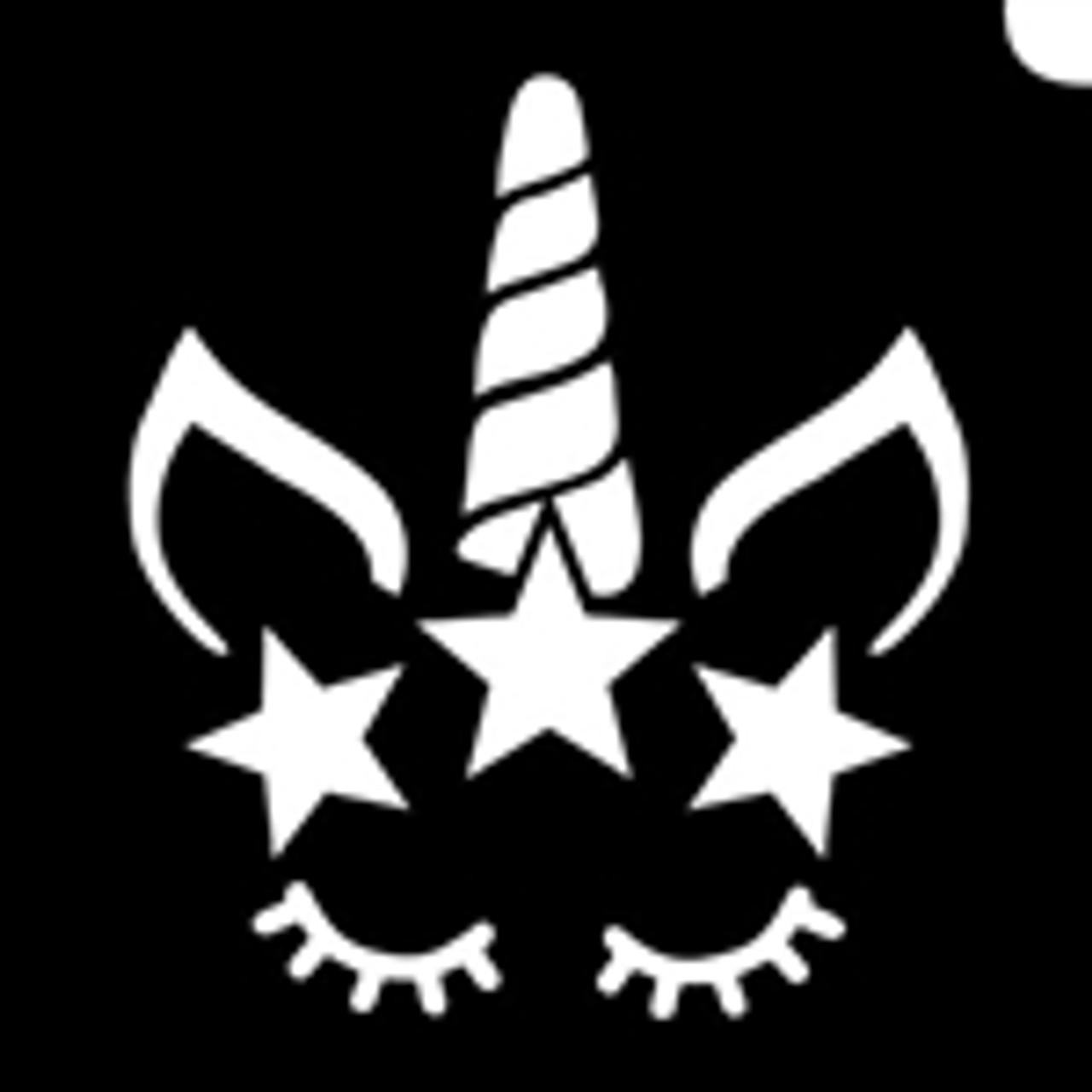 Glam Unicorn 3 Layer Stencil 5 pack
