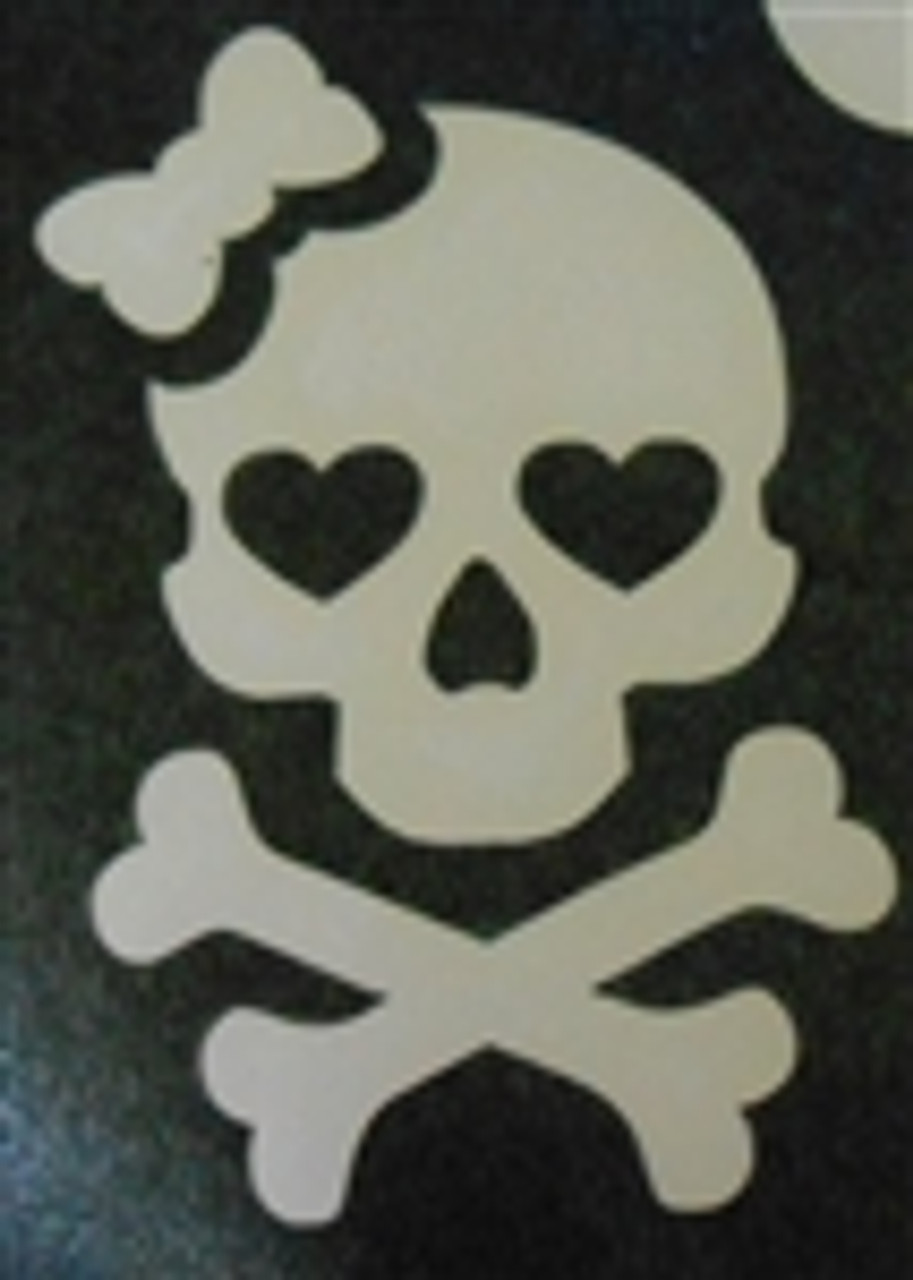 Skull Girl 3 Layer Stencil