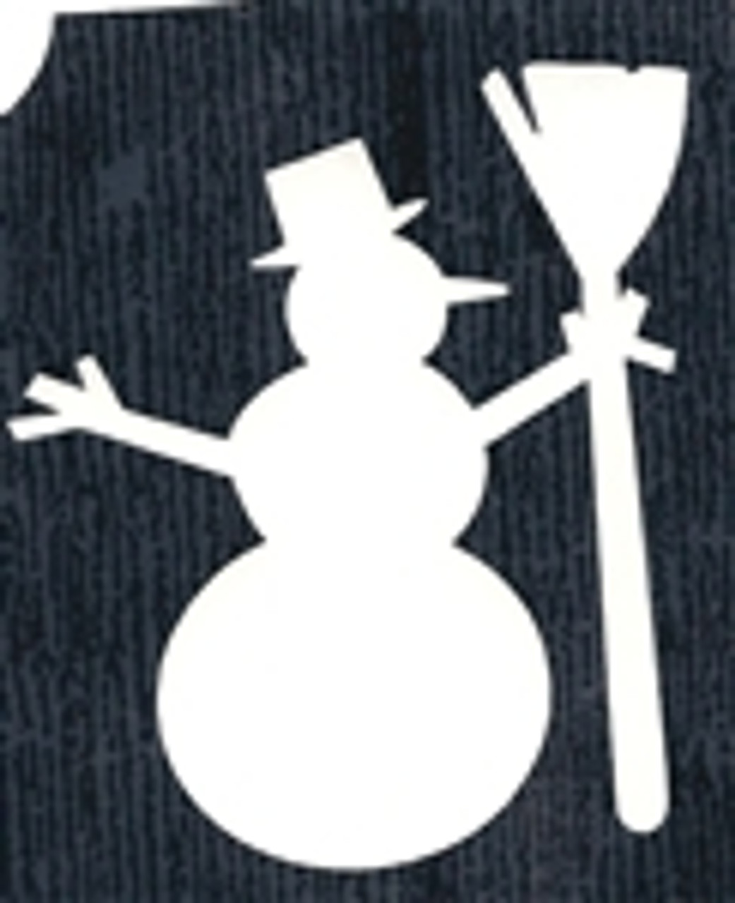 Snowman w Broom - 3 Layer Stencil