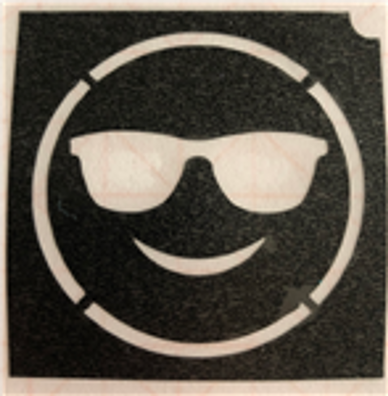 W Emoji w Shades - 3 Layer Stencil