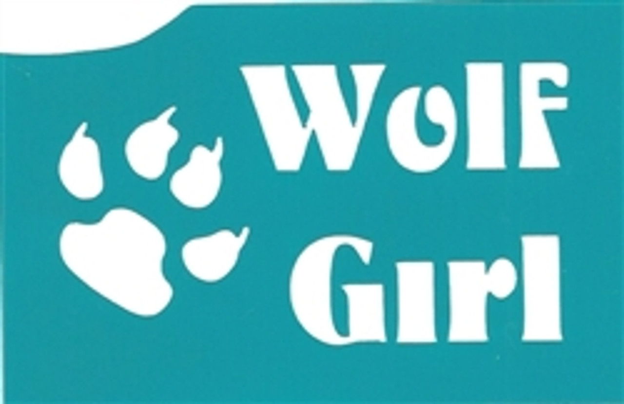 Wolf Girl 2 Layer Stencil Box 40