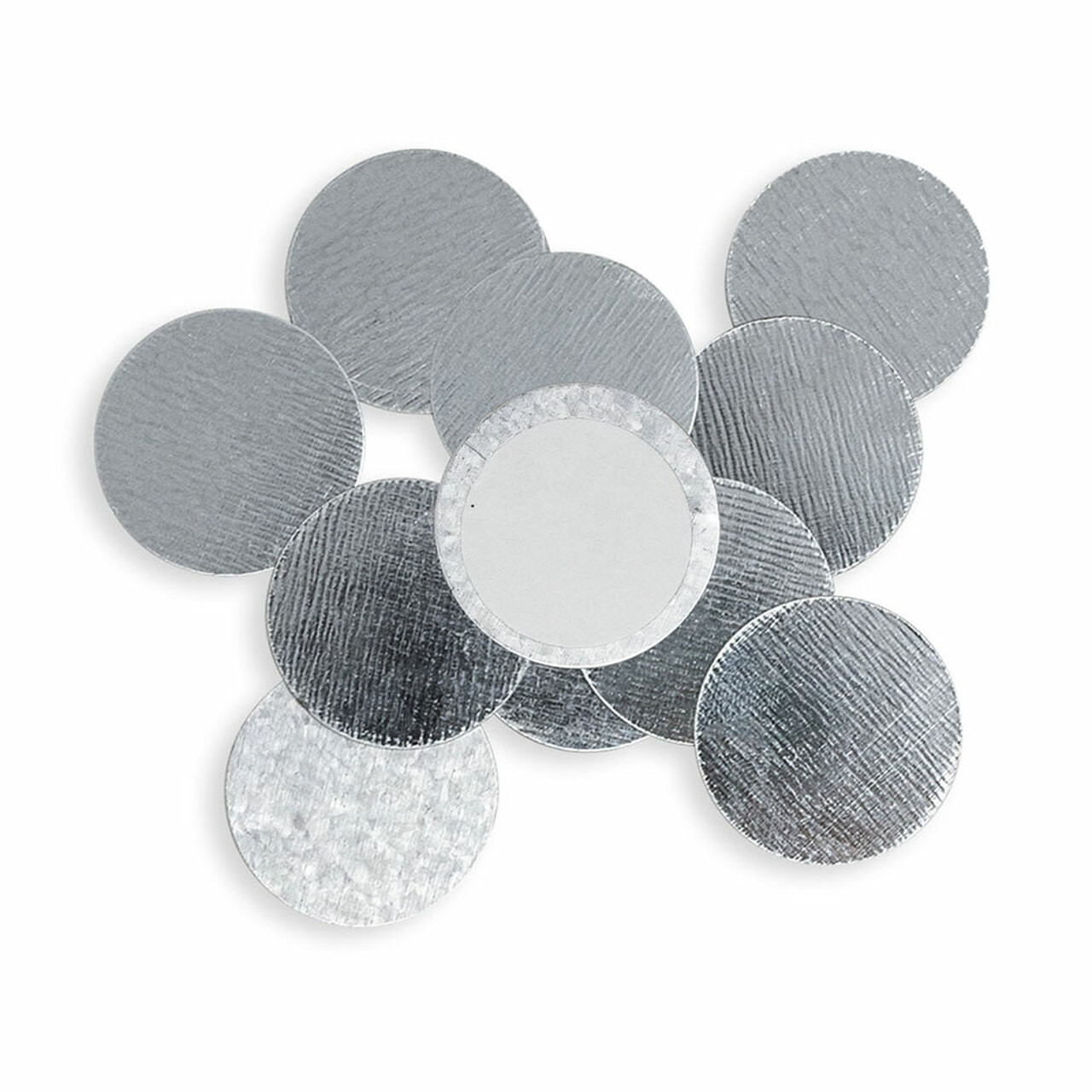 Self-Adhesive 1” Metal Discs for Non-Magnetic Makeup Pans (10 Pack)