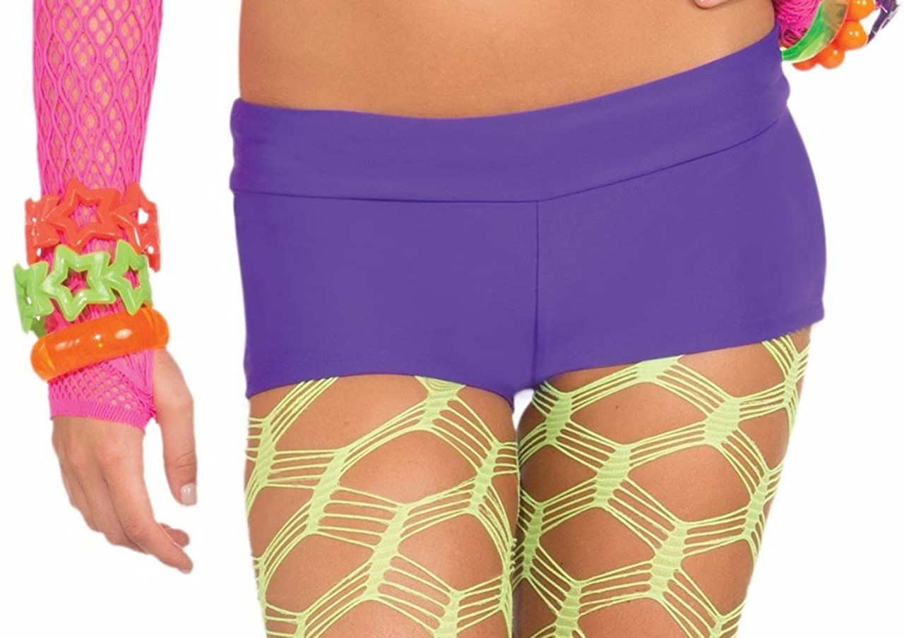 Club Candy Neon Solid Costume Booty Shorts