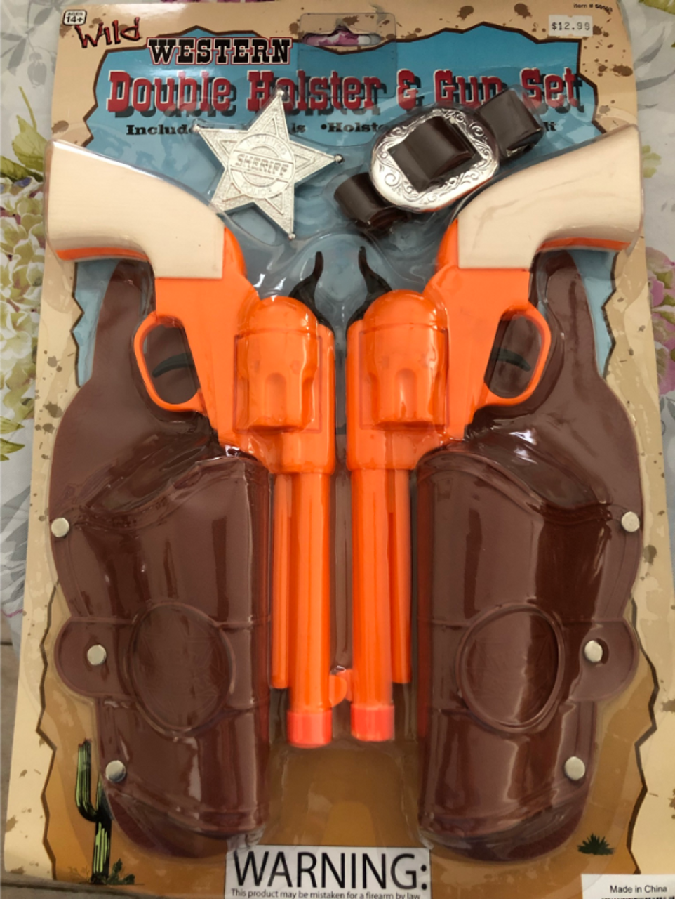 Toy Western Double Gun and Holster Set