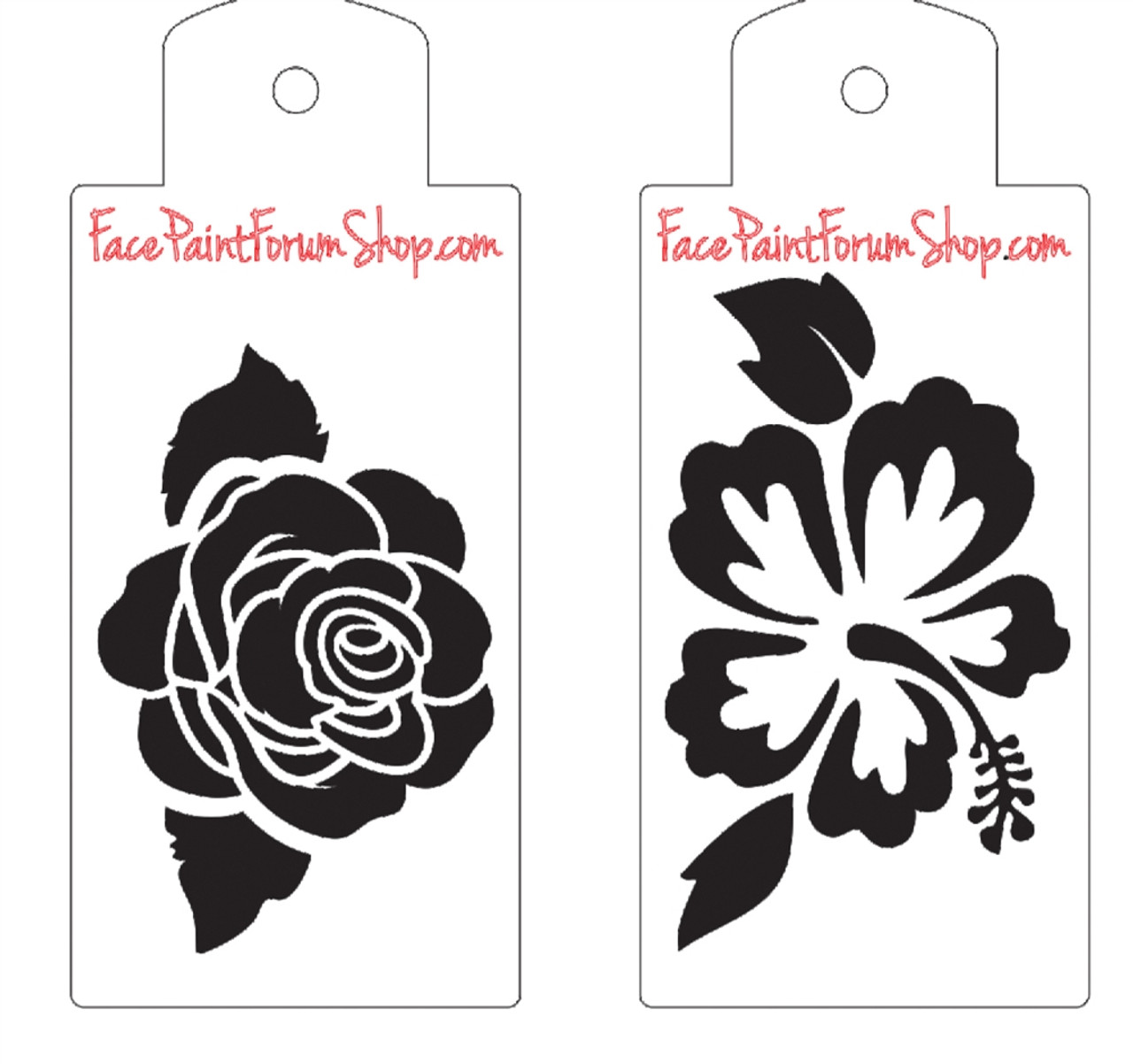 Boost Stencil Set | Rose and Hibiscus