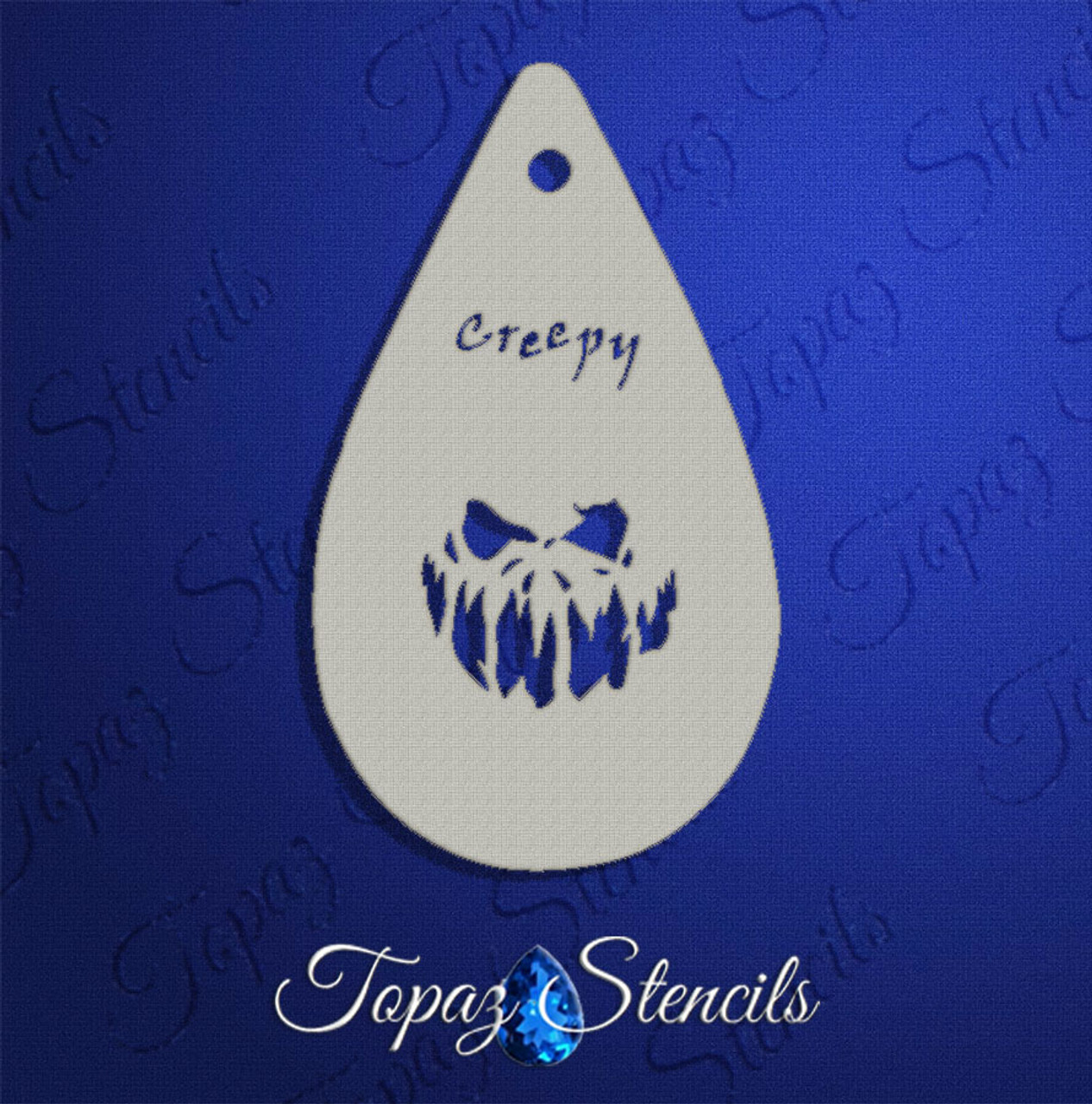 Creepy Pumpkin Face - Topaz Stencil