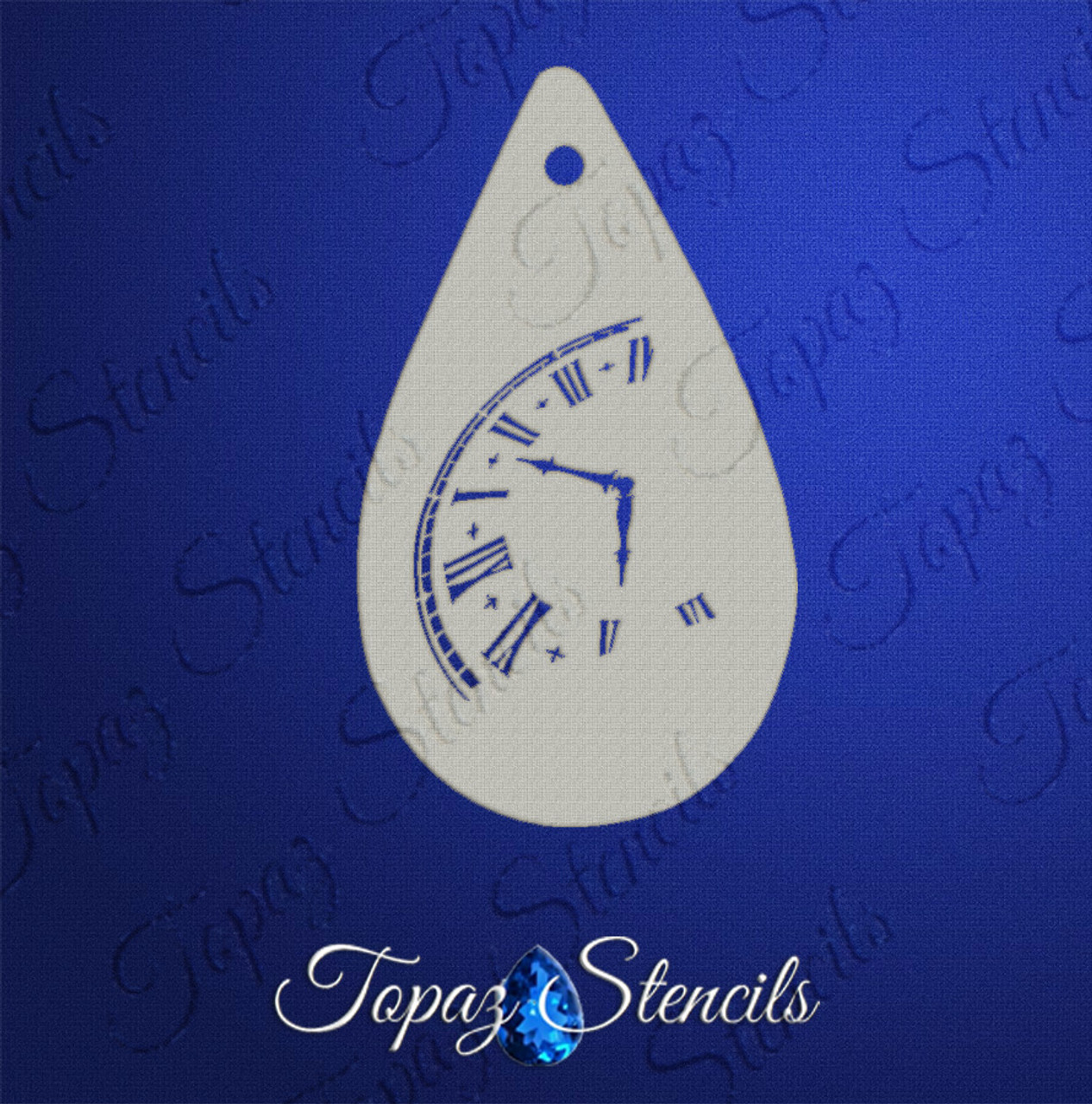 Distressed Clock Face - Topaz Stencil