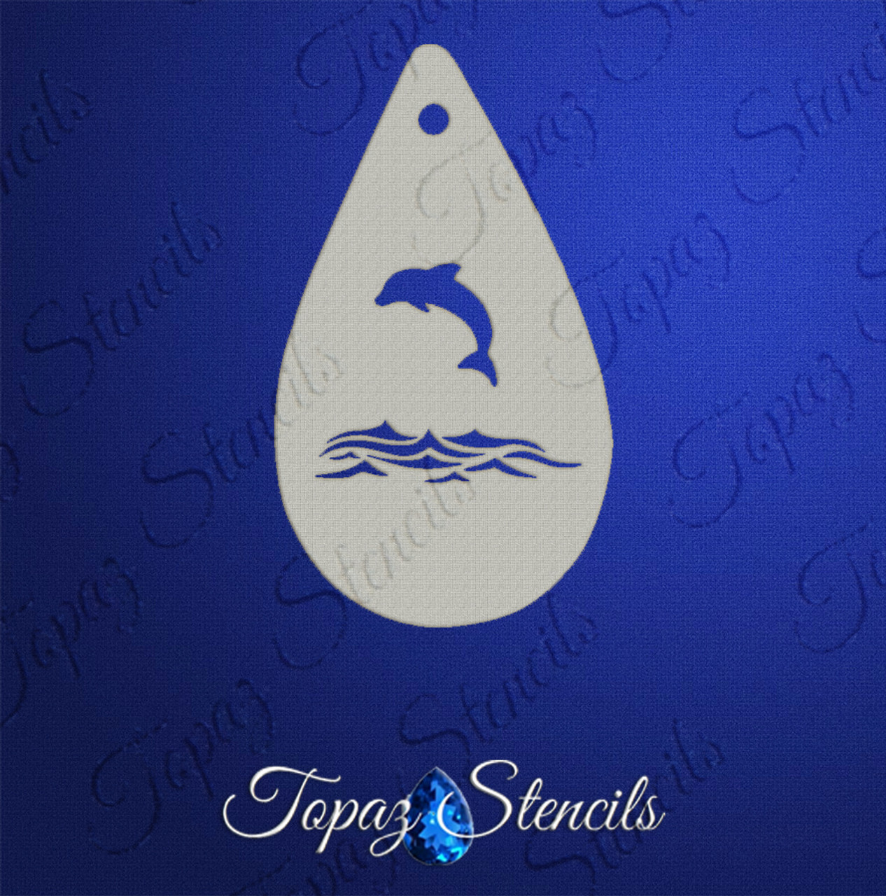 Dolphin Waves - Topaz Stencil