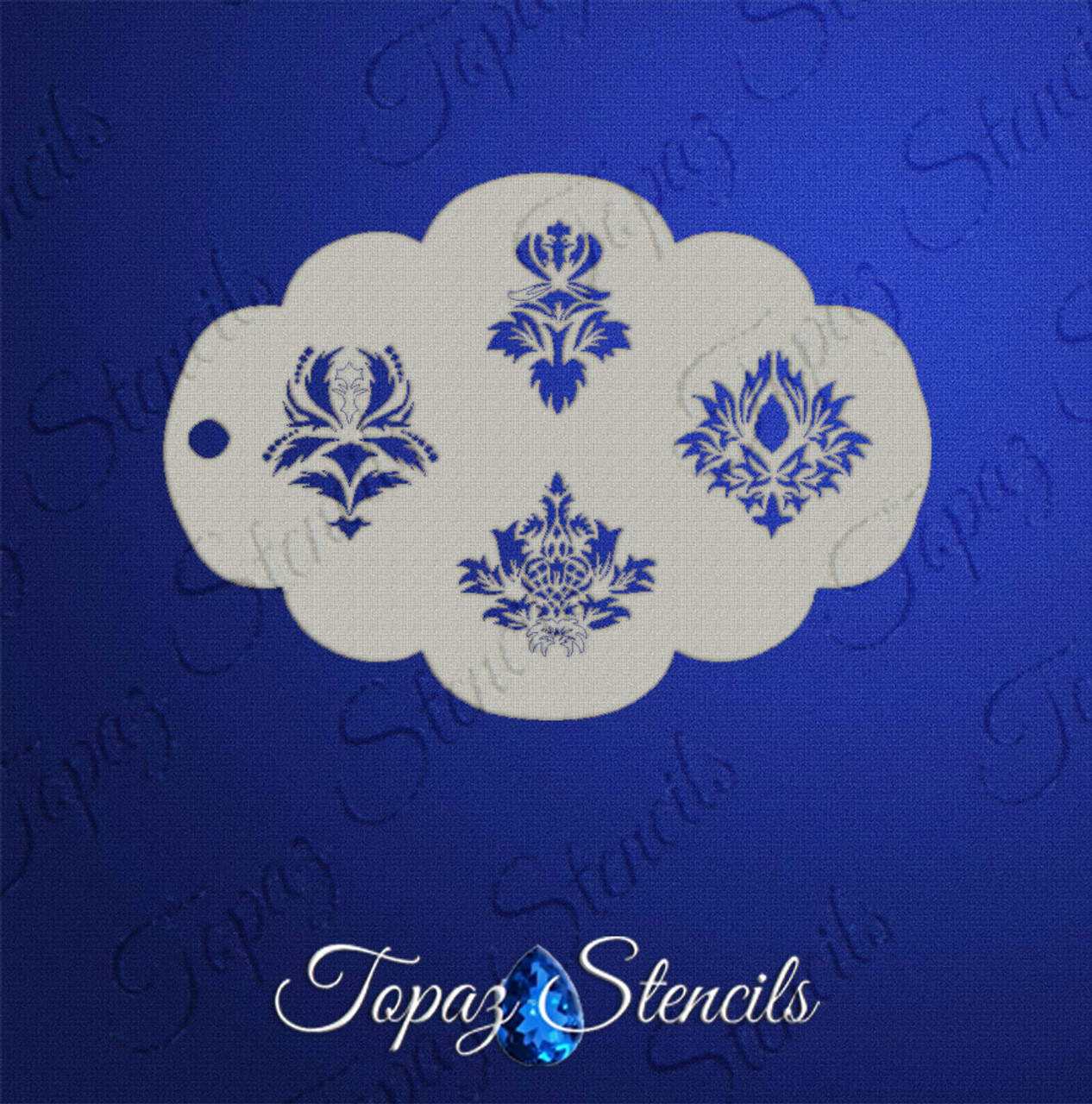 Fancy Damask Centers - Topaz Stencil