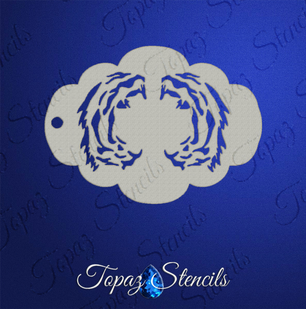 Tiger Stripes Mirror Eye - Topaz Stencil