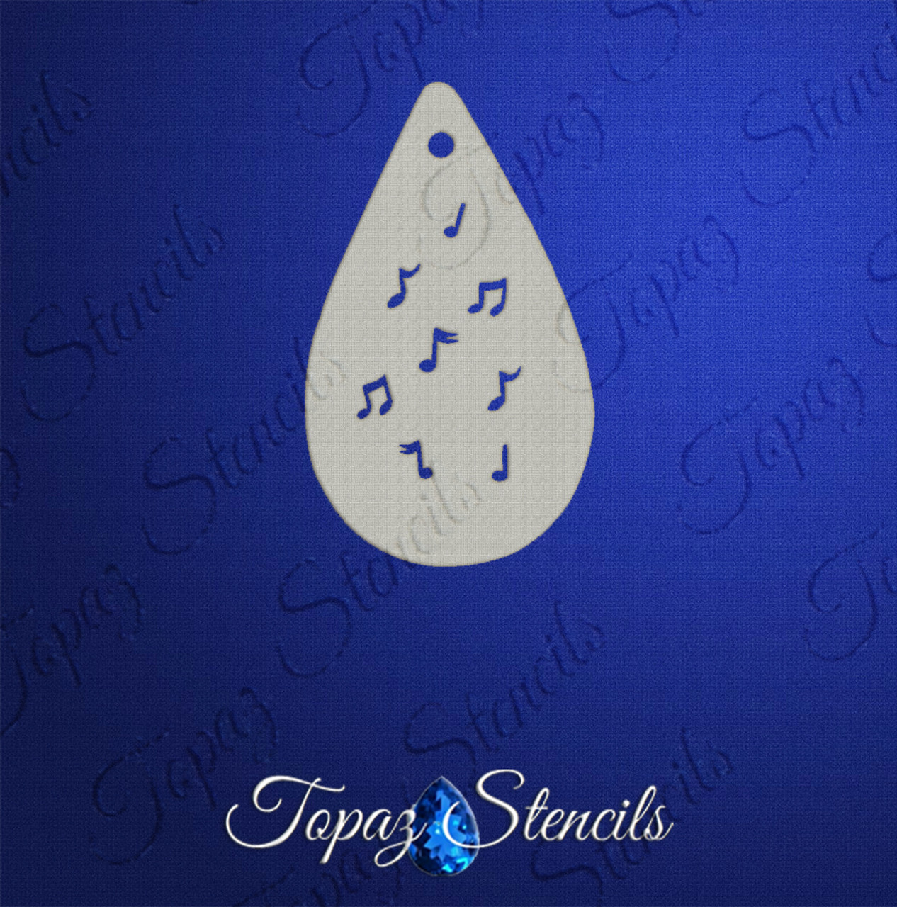 Tiny Texture Music Notes - Topaz Stencil
