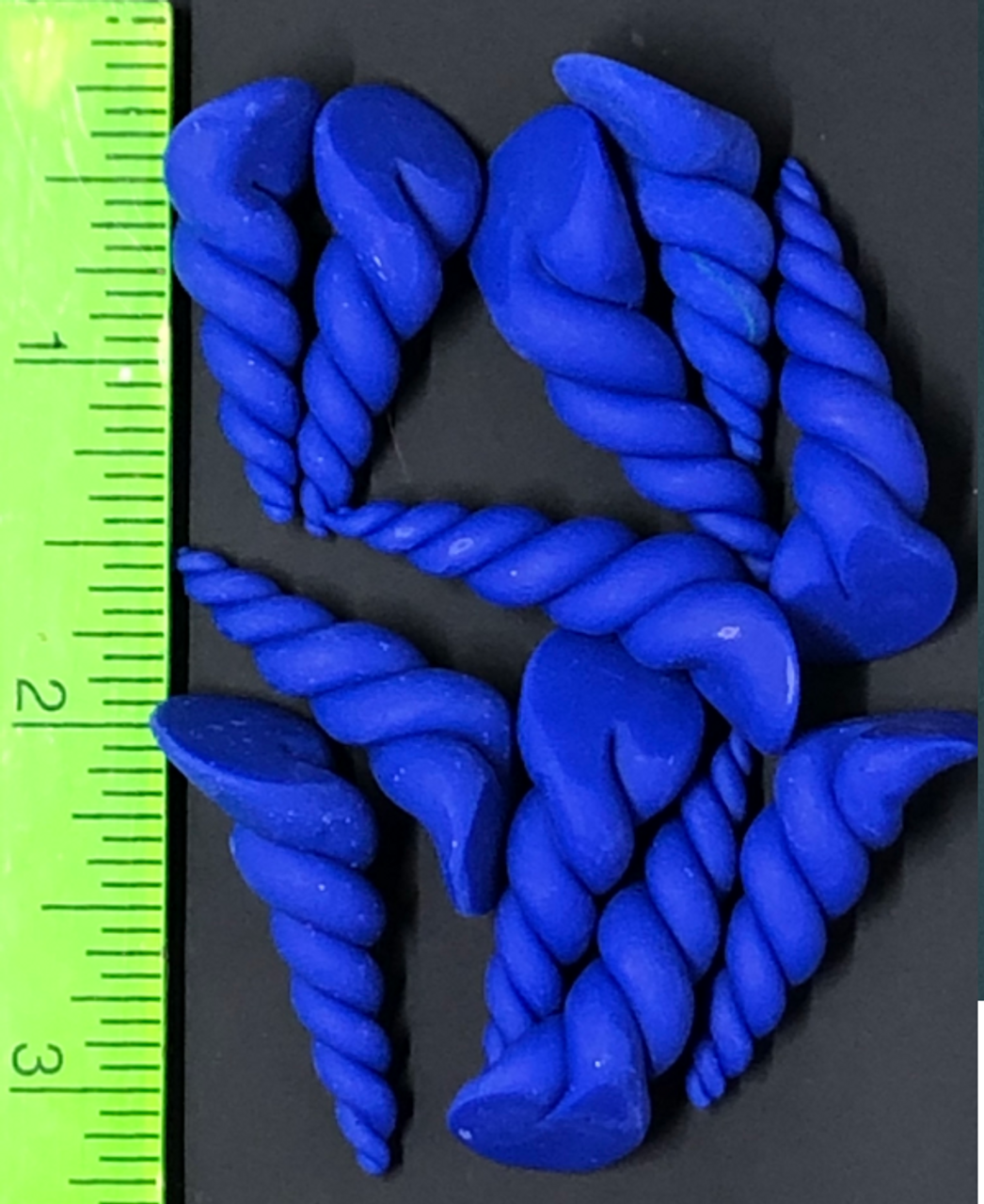 Royal Blue Polymer Horns - 10 pack