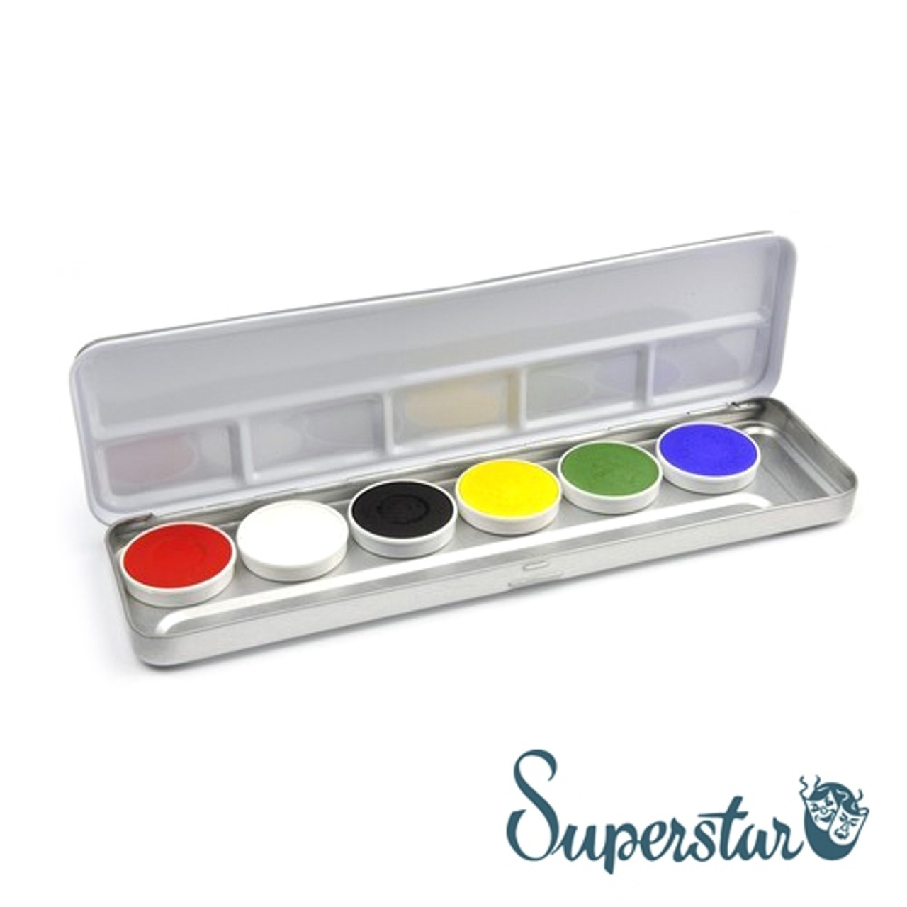 Bright Colors Palette - Superstar Face Paints - 6 Colors