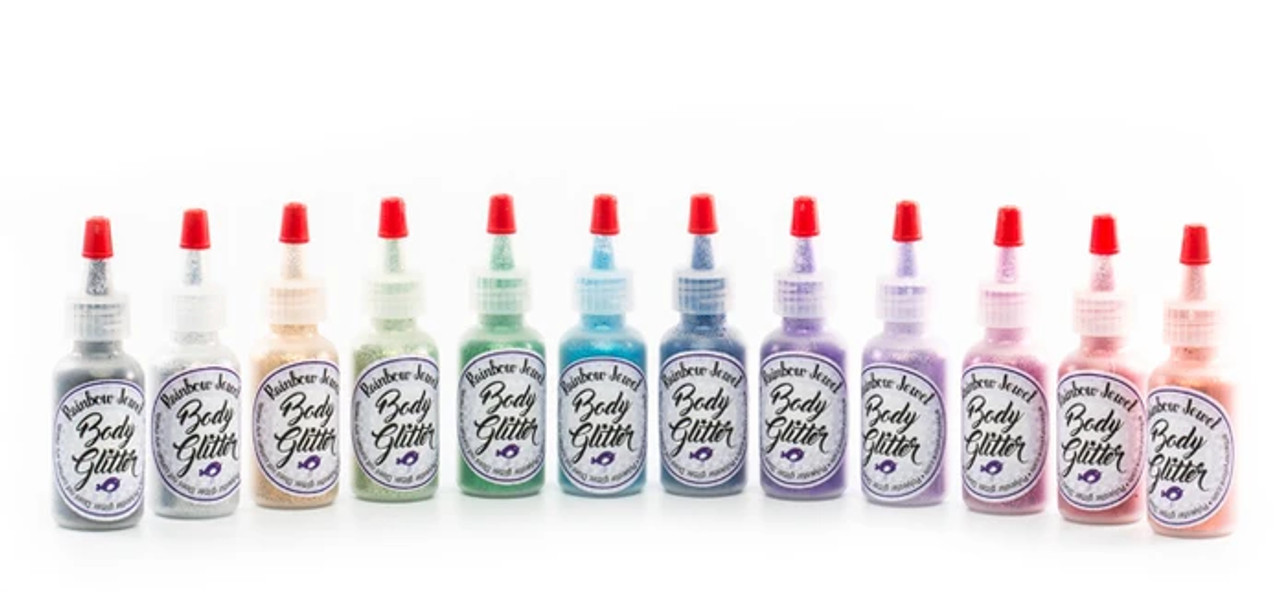 11 pc set Rainbow Jewel Body Glitters in  .5oz bottles