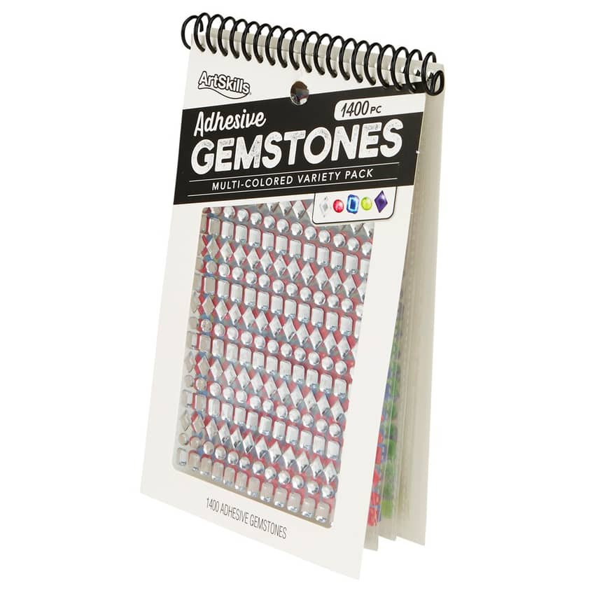 ArtSkills Multi-Colored Variety Adhesive Gemstones, 1400 Pieces