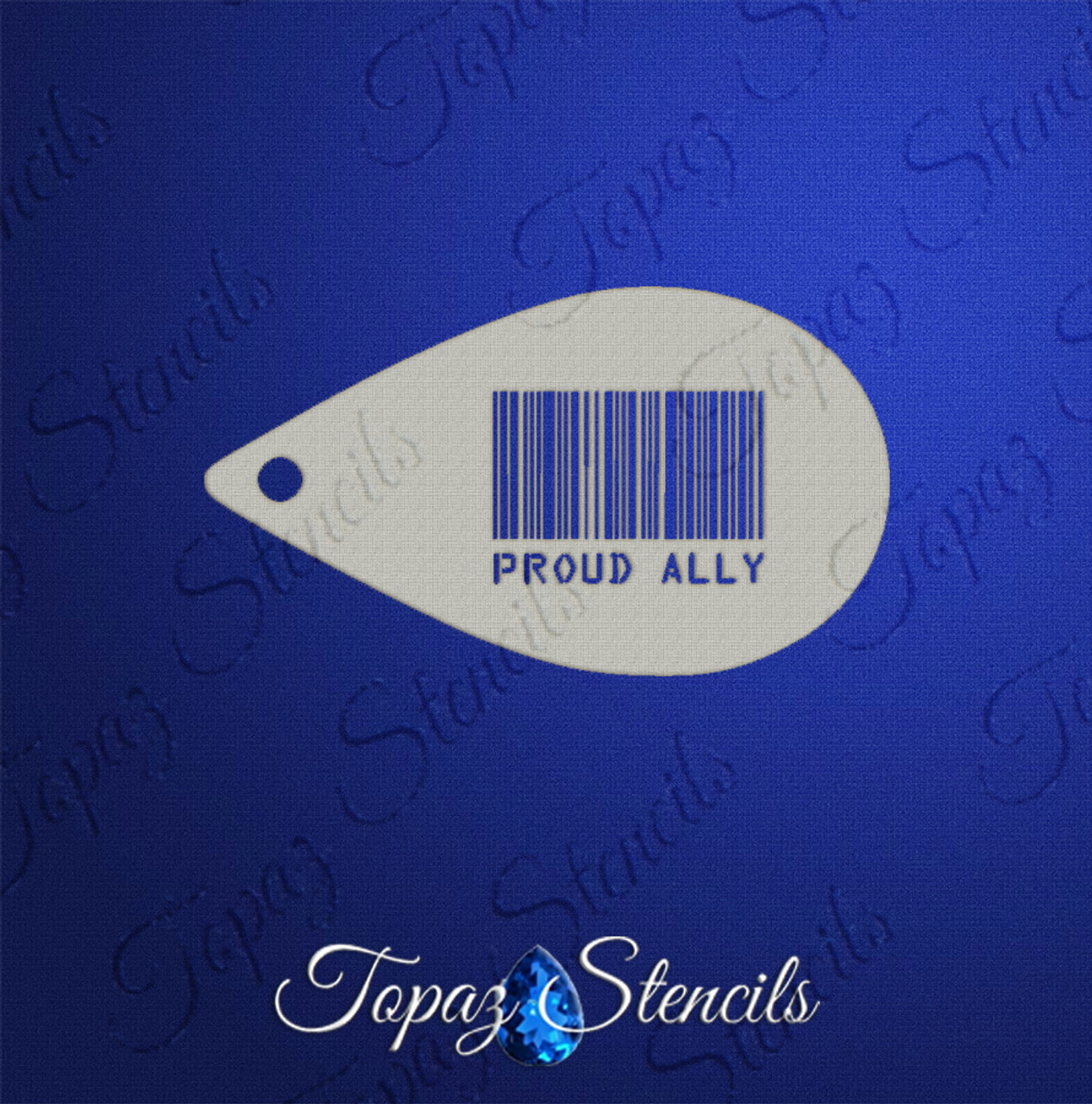 Proud Ally Barcode - Topaz Stencils