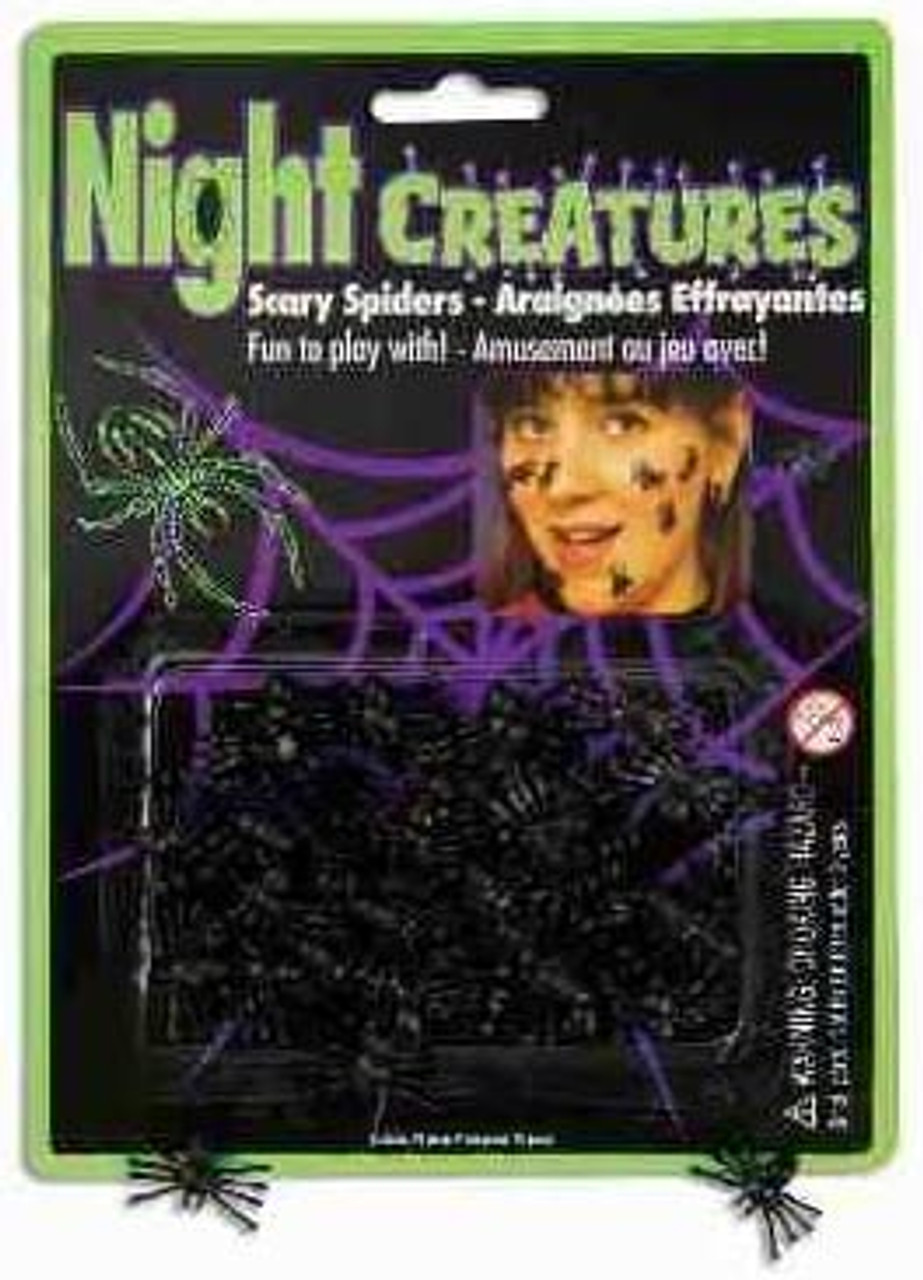 Night Creatuers 40 Small Plastic Spiders by Rubies