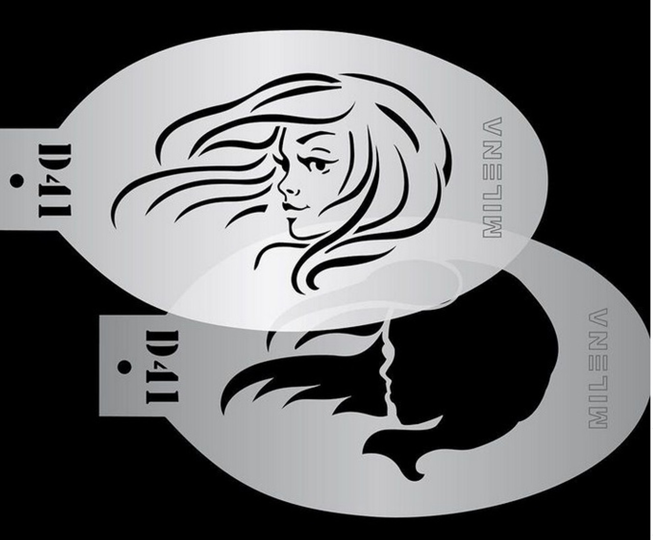 Flowing Hair Princess D41 - Milena Stencil