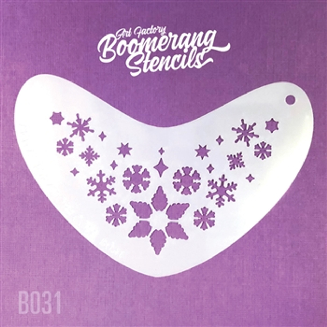Whimsey Snowflakes Boomerang Stencil