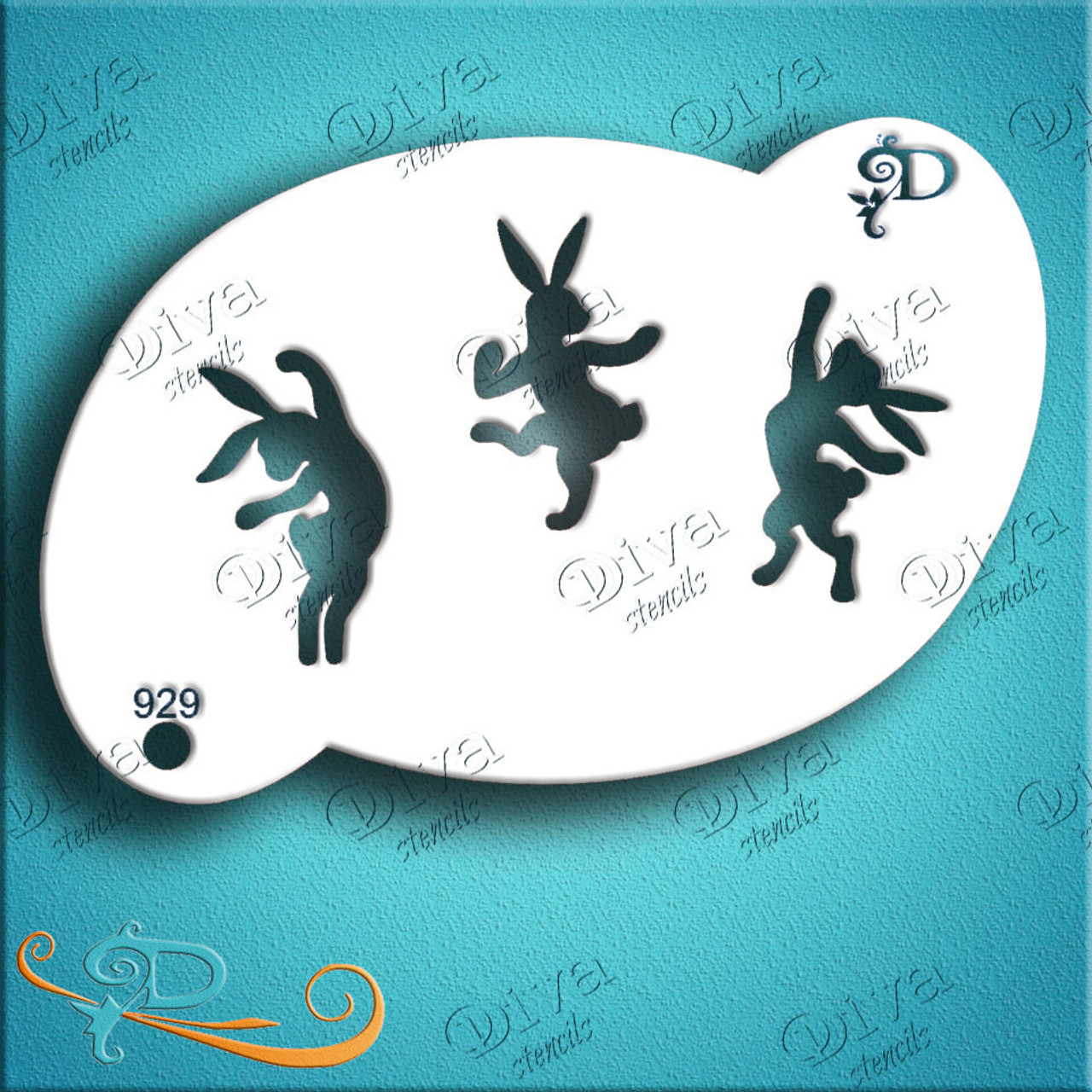 Dancing Bunnies Diva Stencil