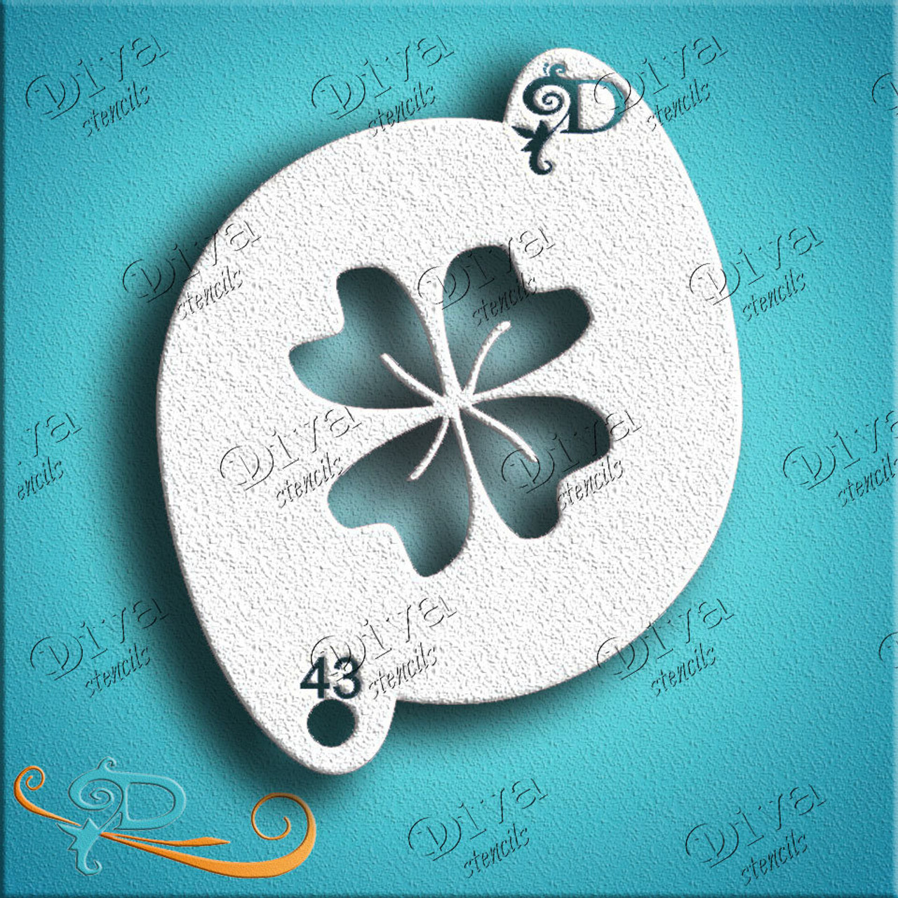 Shamrock Four Leaf Single Diva Stencil