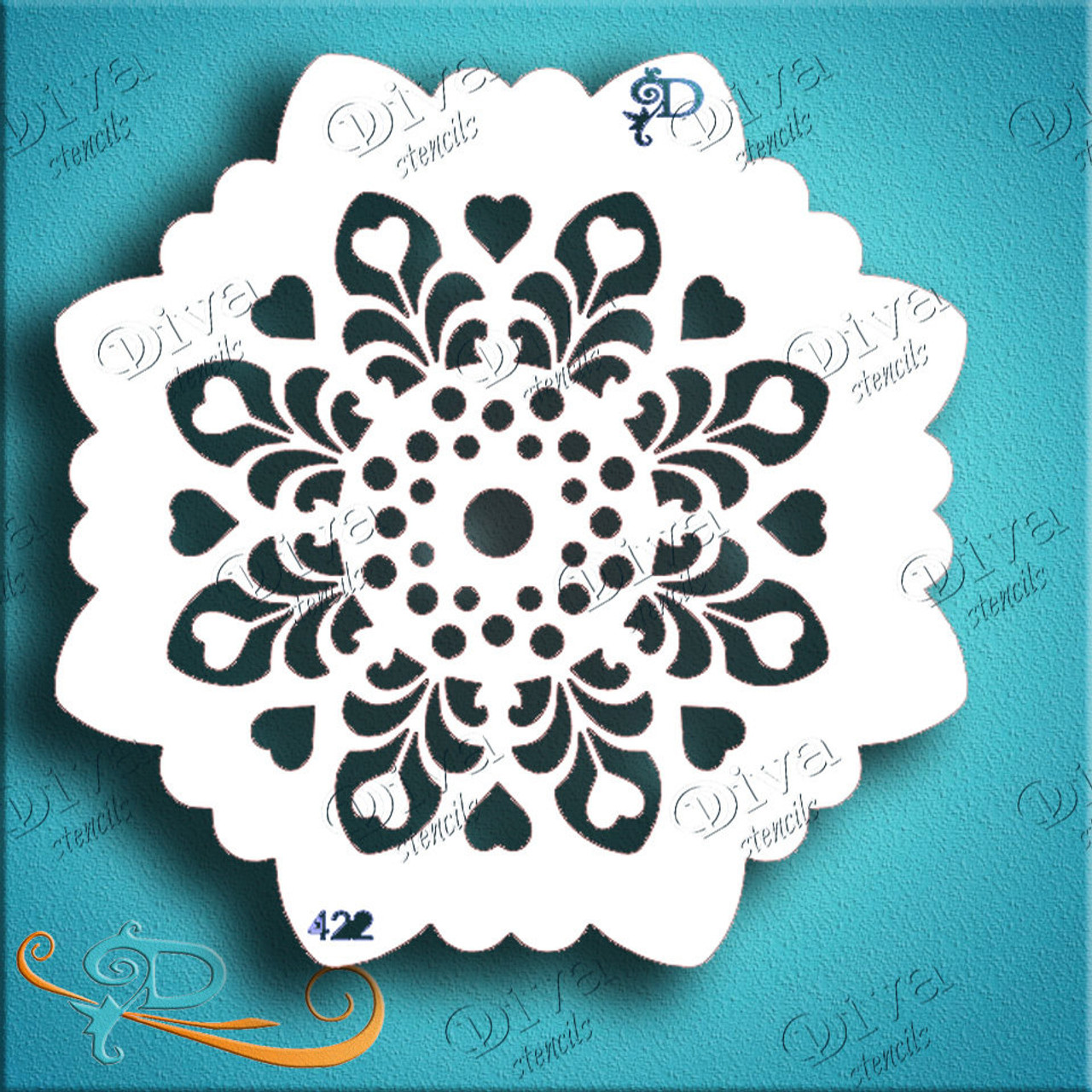 Heart Doily Diva Stencil