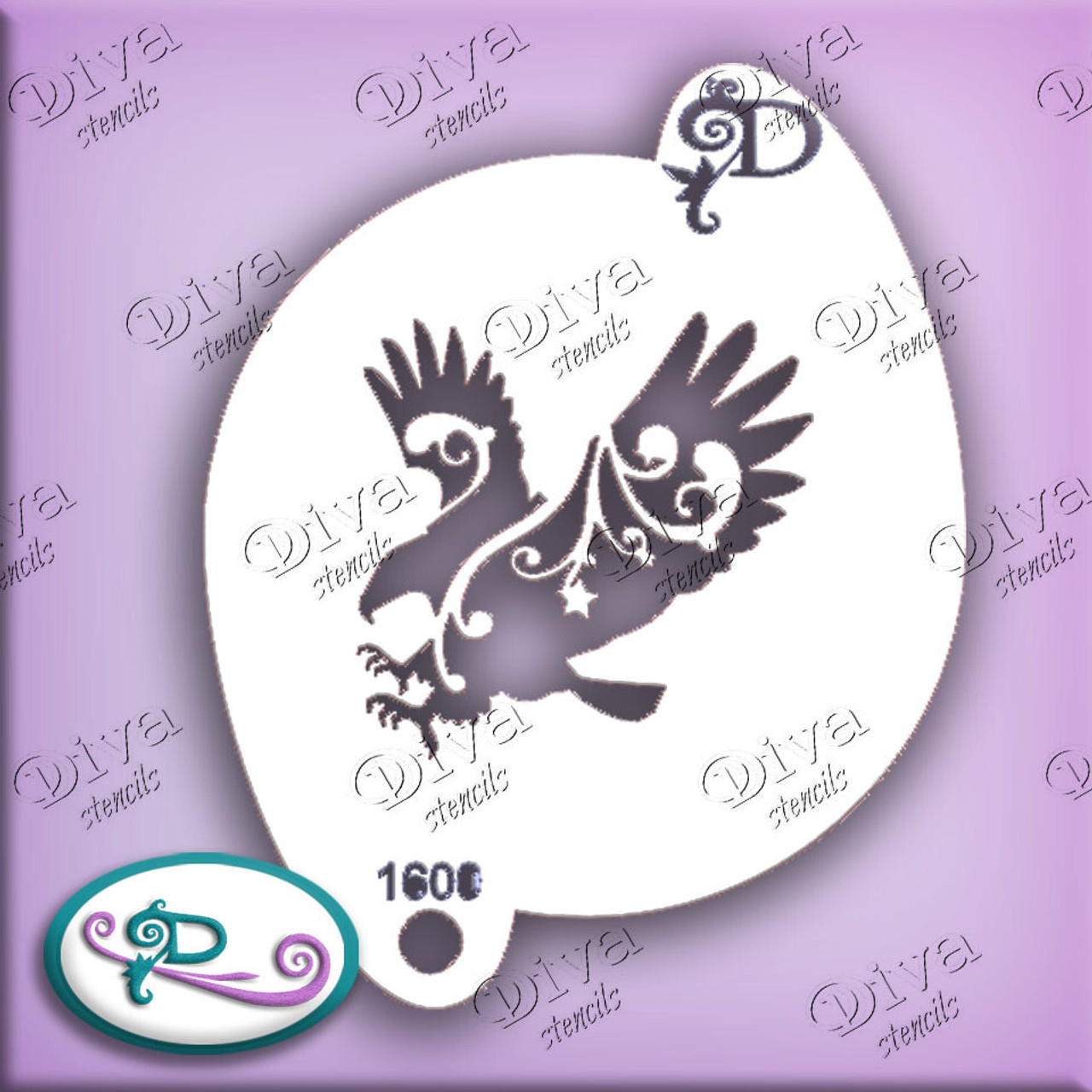 Eagle Damask Diva Stencil