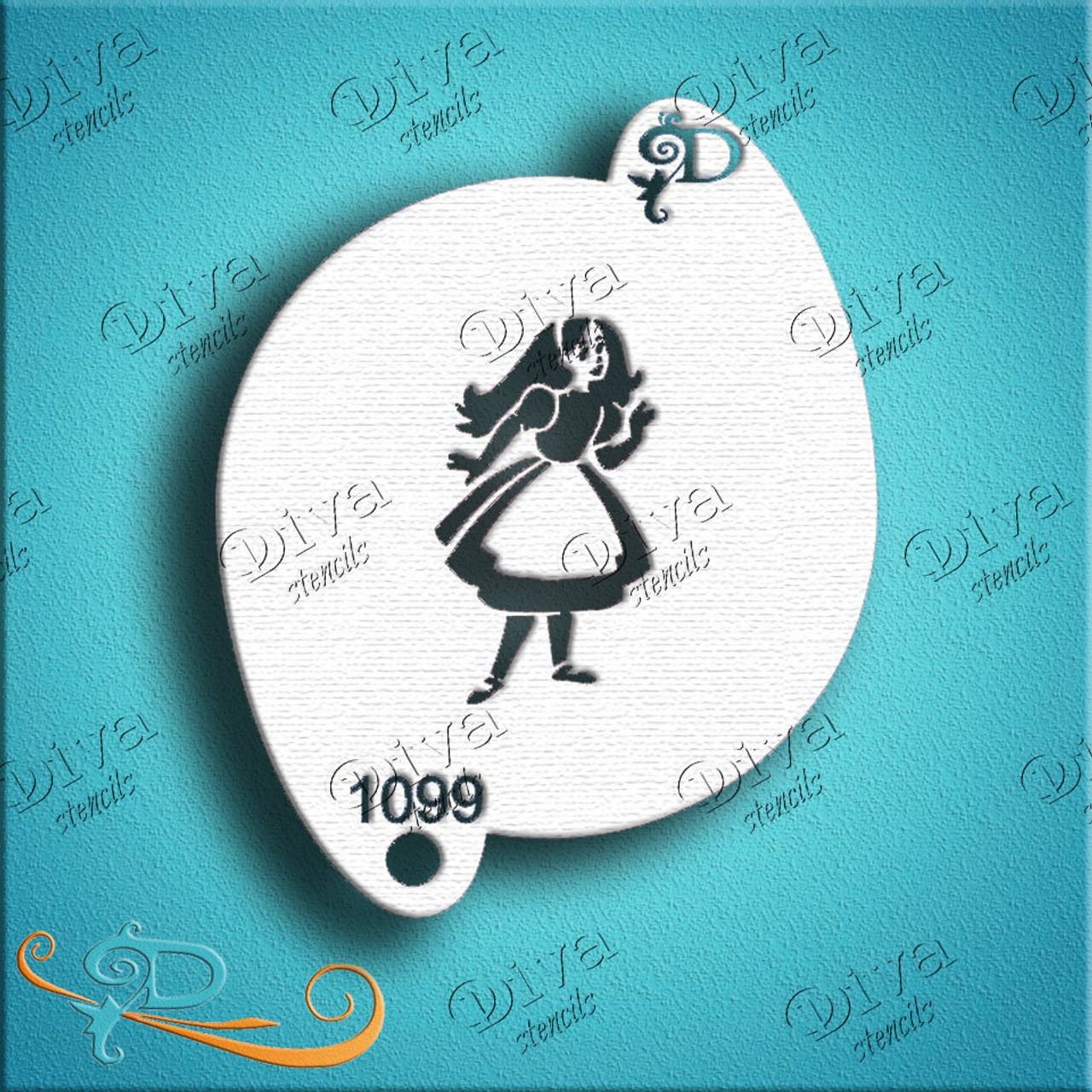 Wonderland Alice Diva Stencil