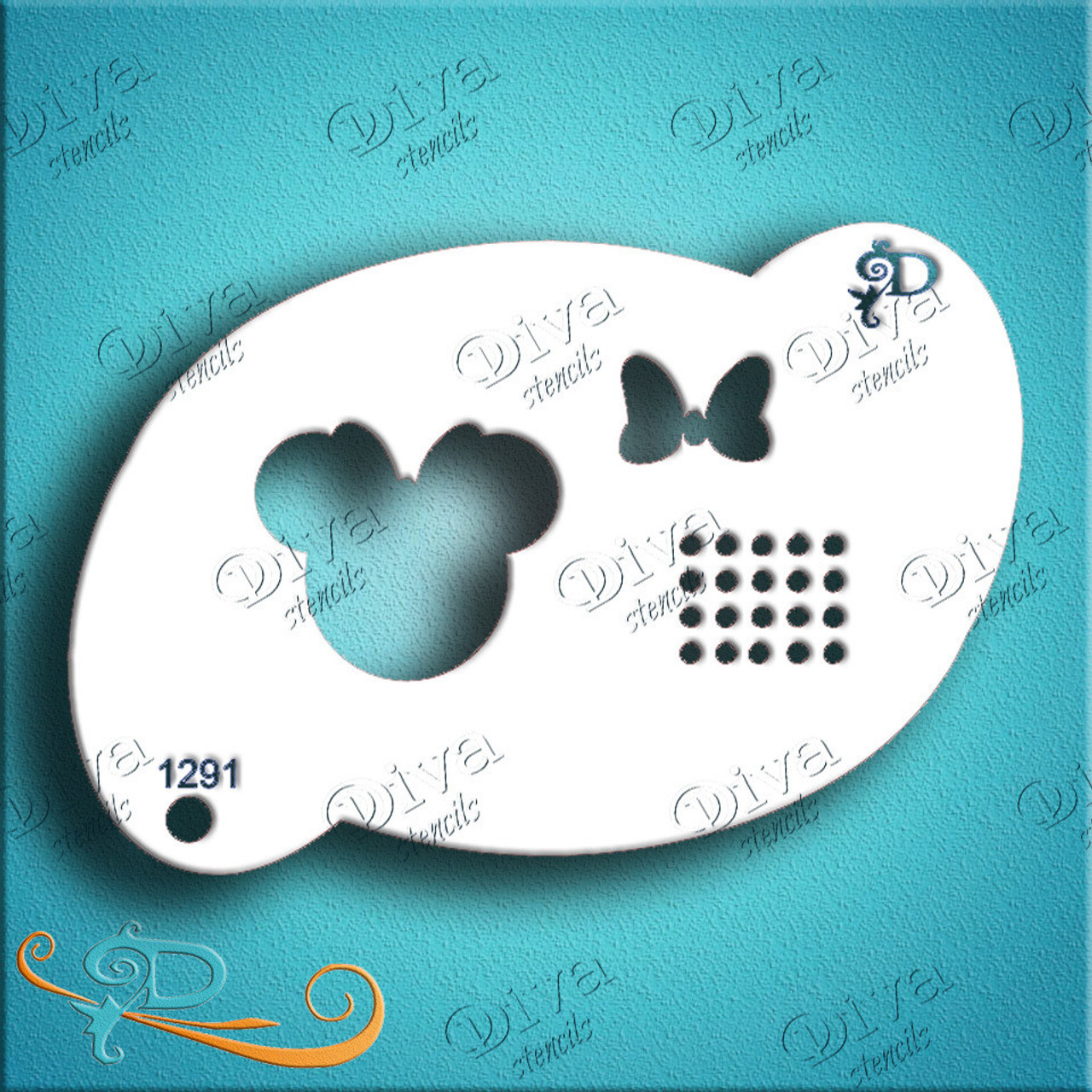 Minnie w/ Bow Diva Stencil