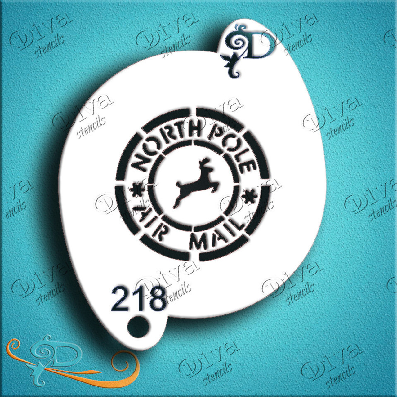 North Pole Stamp Diva Stencil