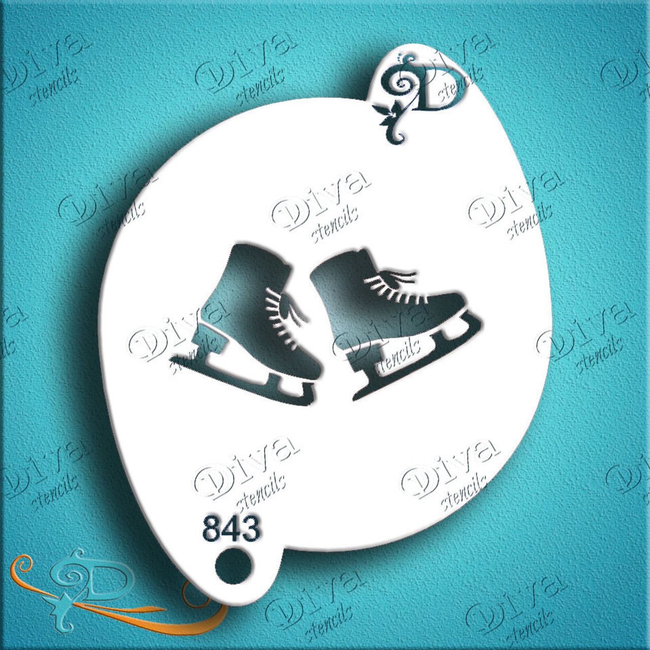 Ice Skates Diva Stencil