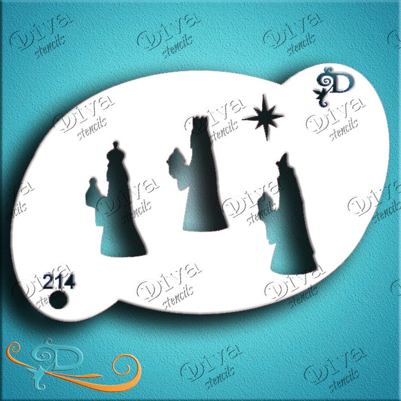 Three Wise Men Diva Stencil