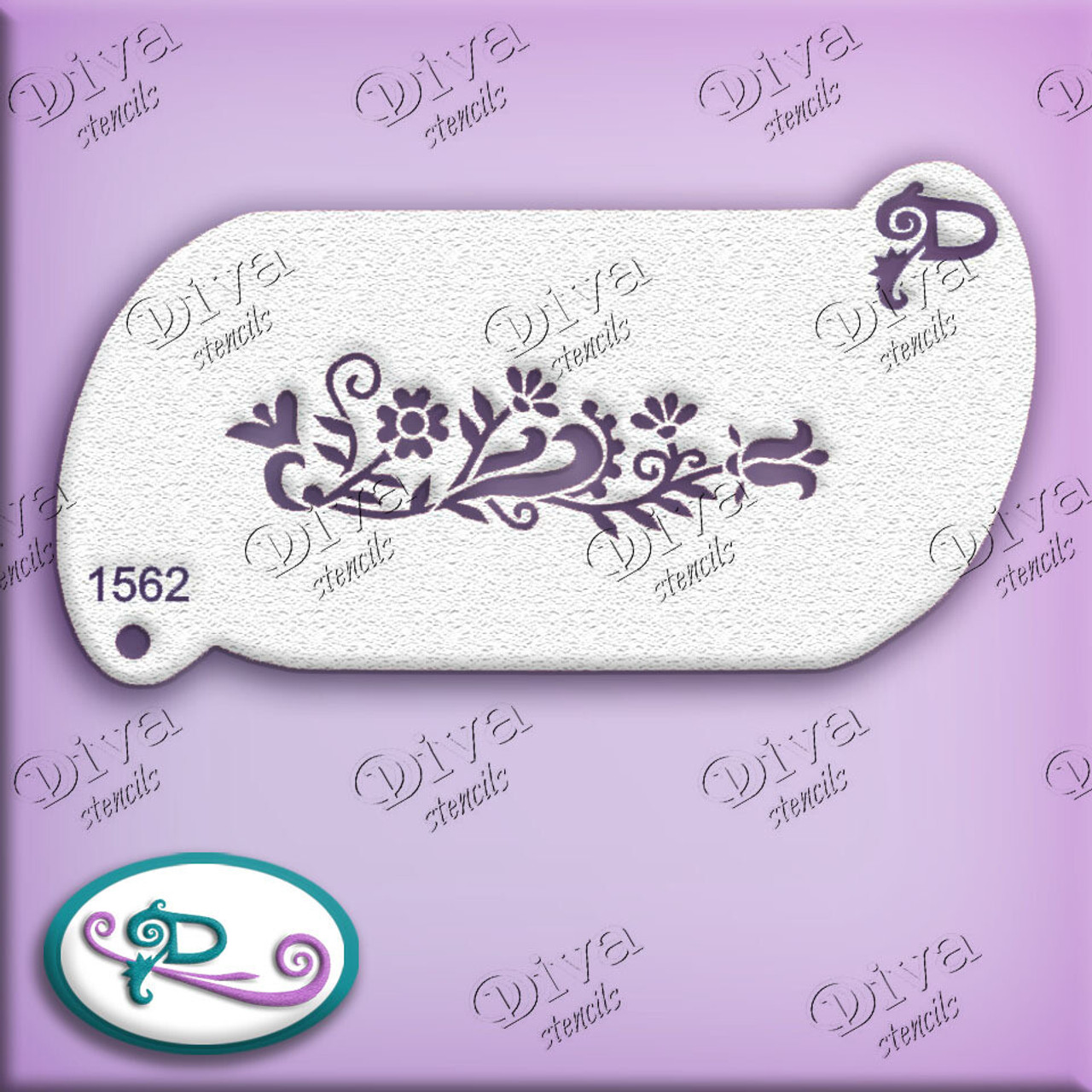 1562 floral Swirl Forehead