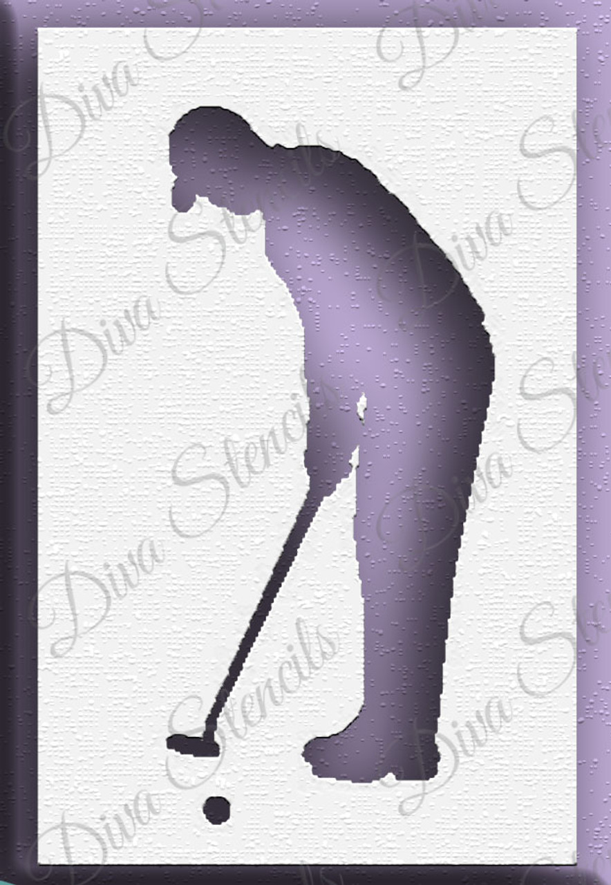 Golfer- 2 Layer Stencil