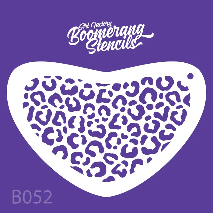 Cheetah Print Boomerang Stencil