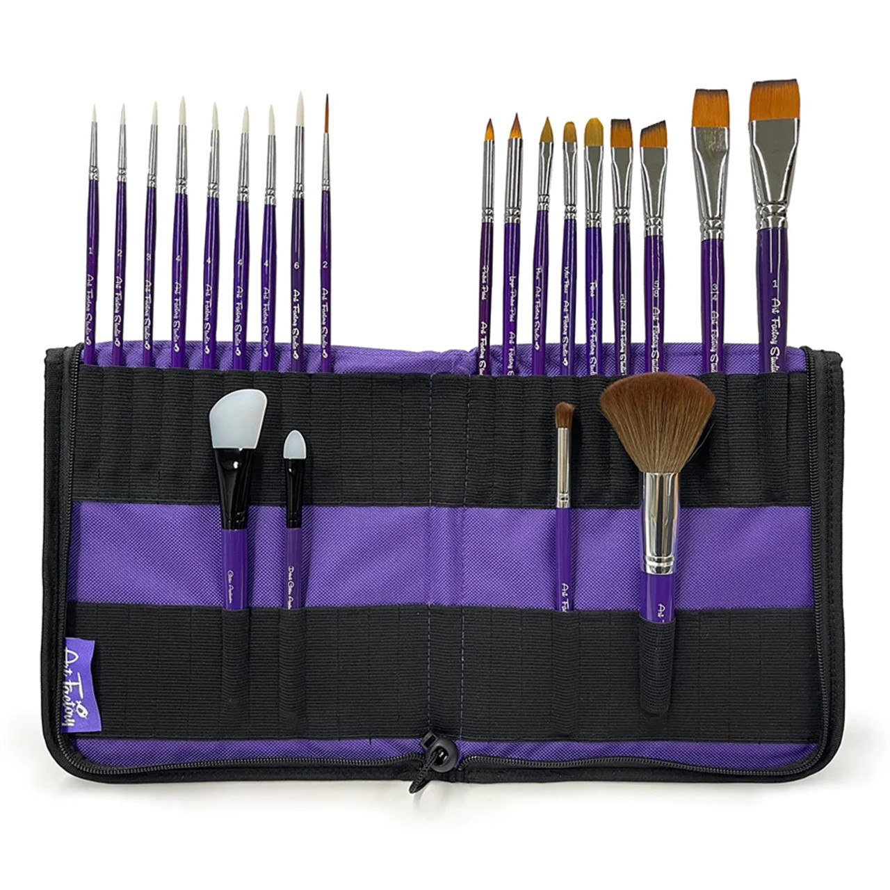 Purple 50 Brush Holder Easel & Carrying Case