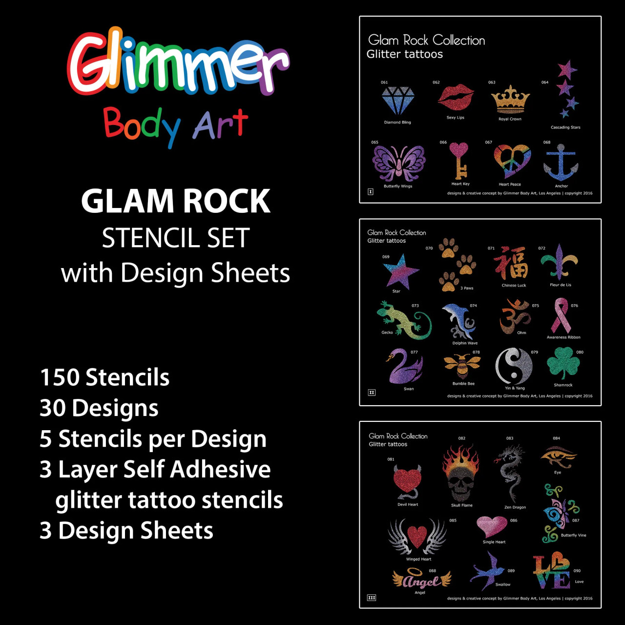 Glimmer Body Art - Glitter Tattoo Kit - Girl Set - Hokey Pokey Shop |  Professional Face and Body Paint Store | Face Painting Supplies Canada