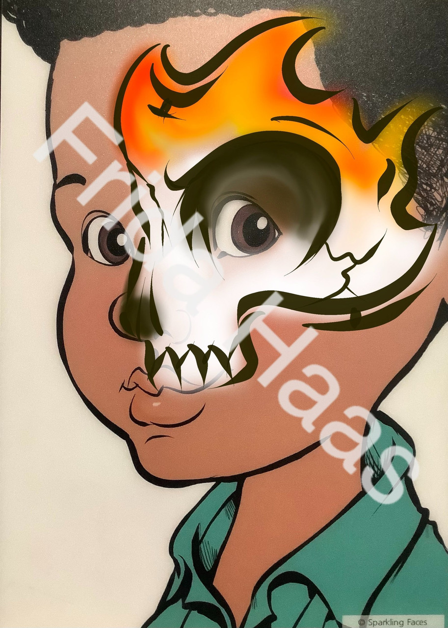 Fire Skull Face Paint Photo