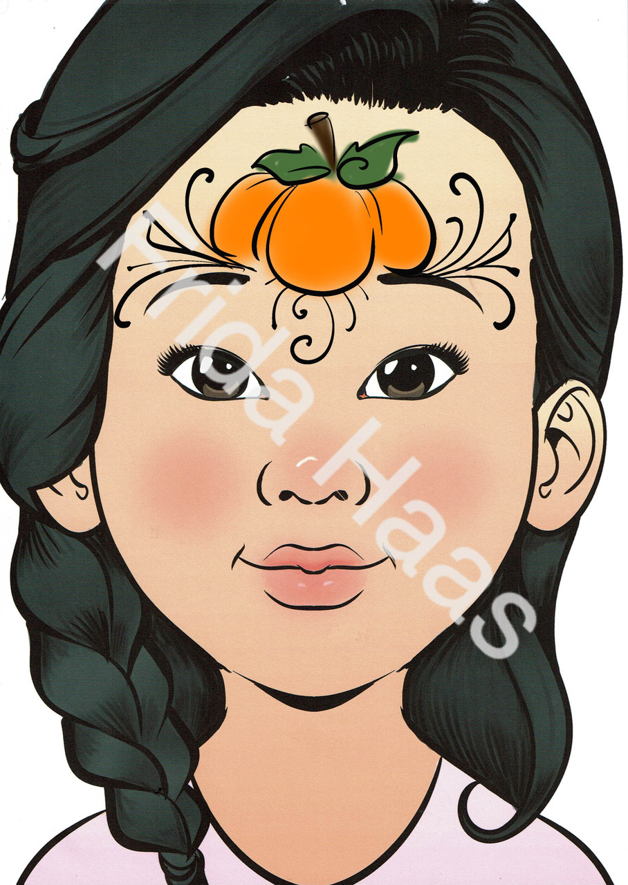 Pumpkin Forehead Face Paint Photo