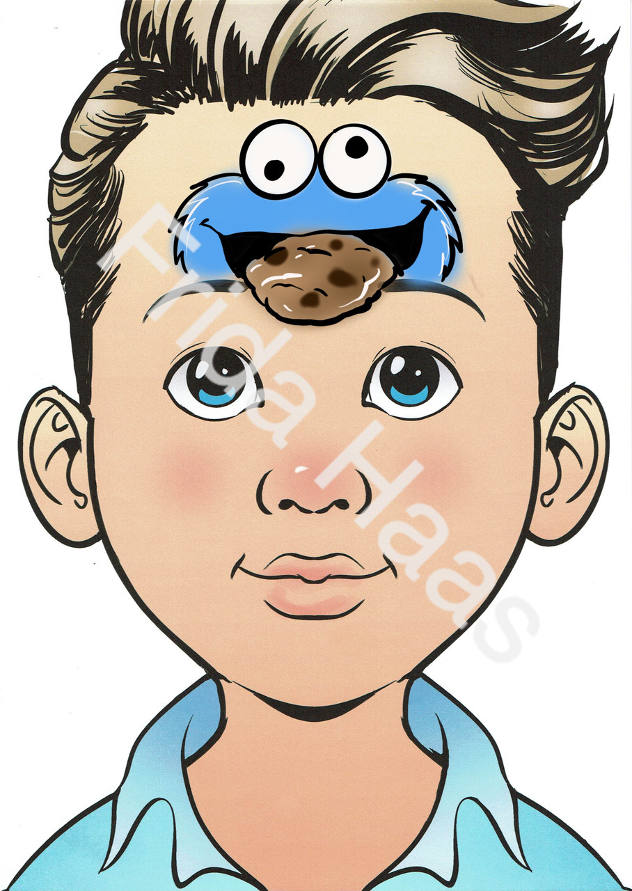 Cookie Monster Face Paint Photo