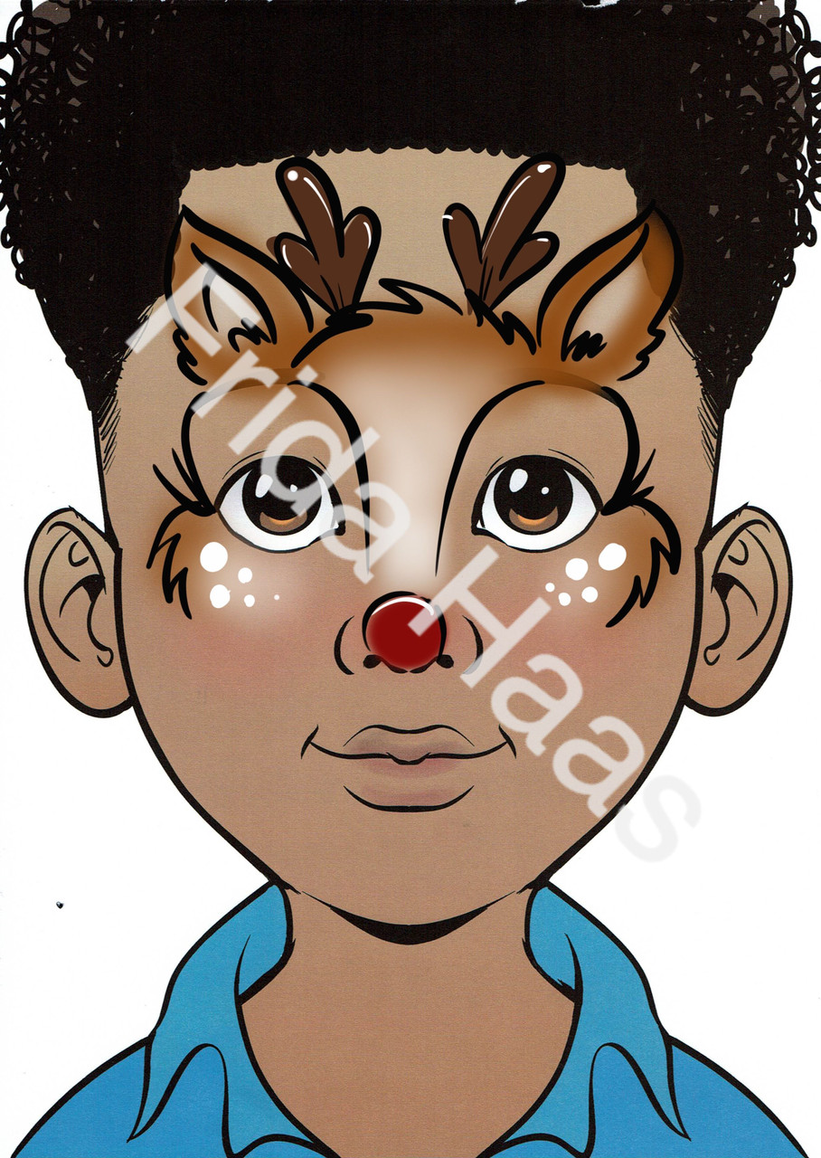 Rudolph Face Paint Photo