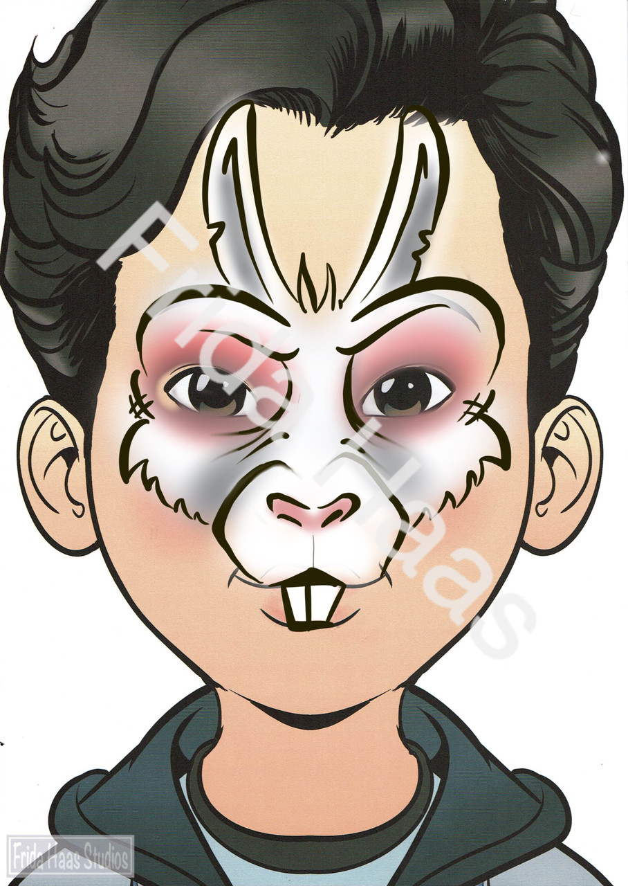 Crazed Bunny Face Paint Photo