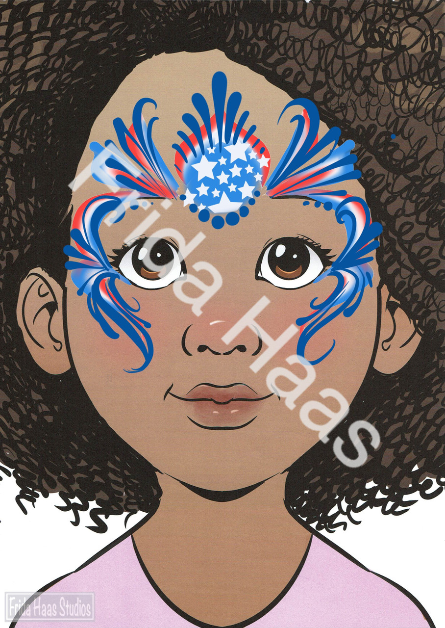 Patriotic Crown Face Paint Photo