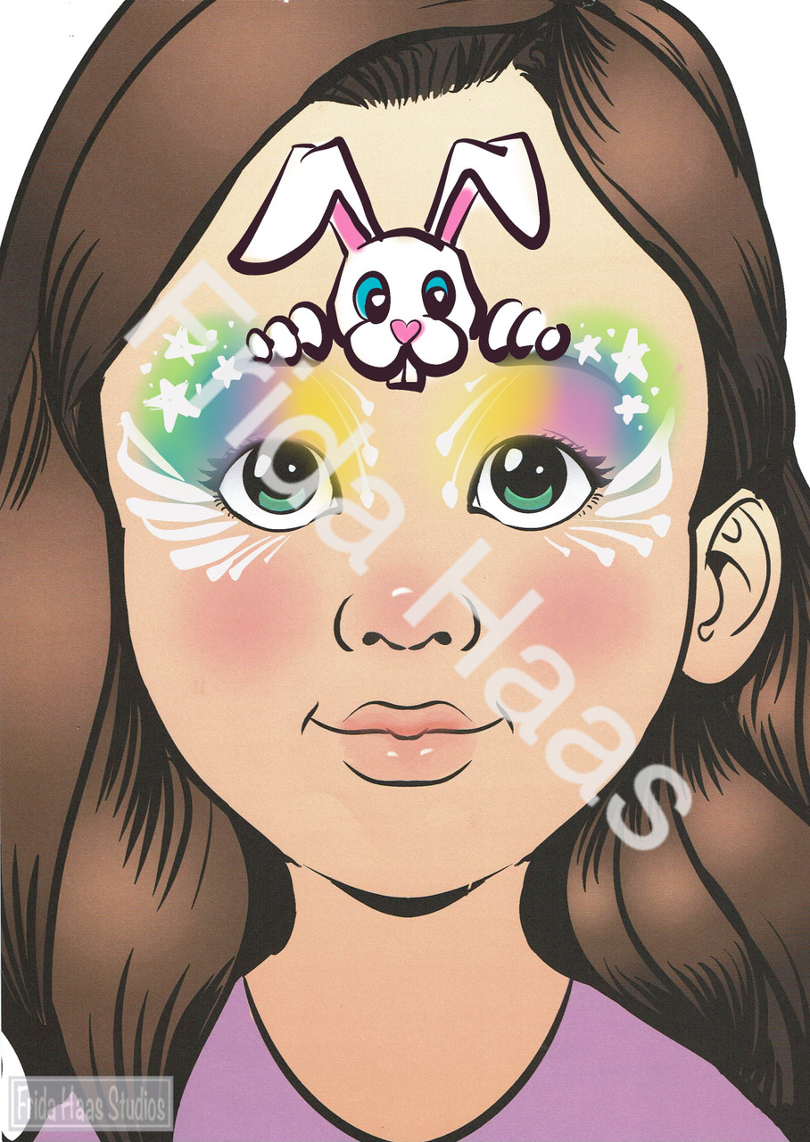 Bunny Peeking Face Paint Photo