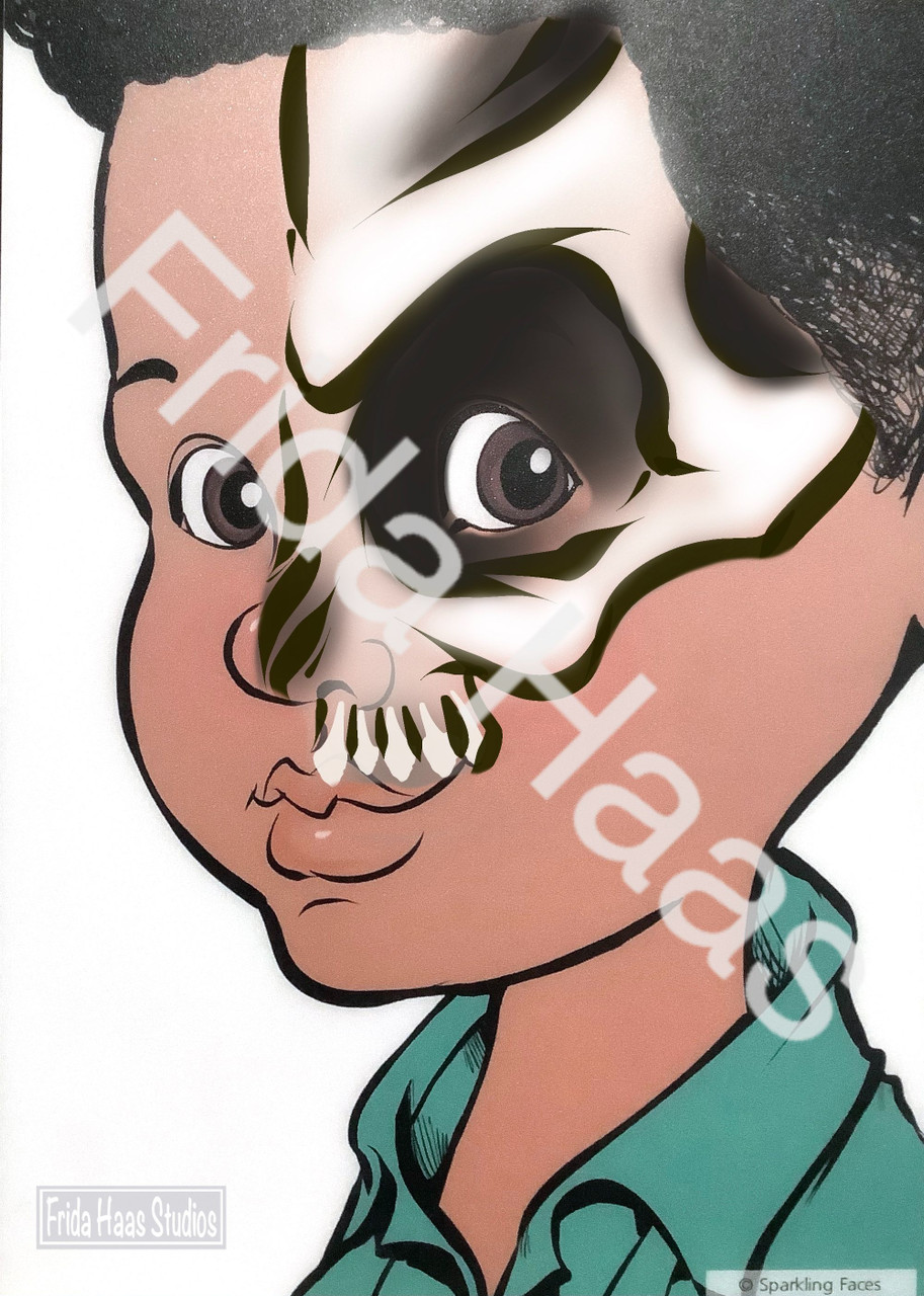 Half Skull Face Paint Photo