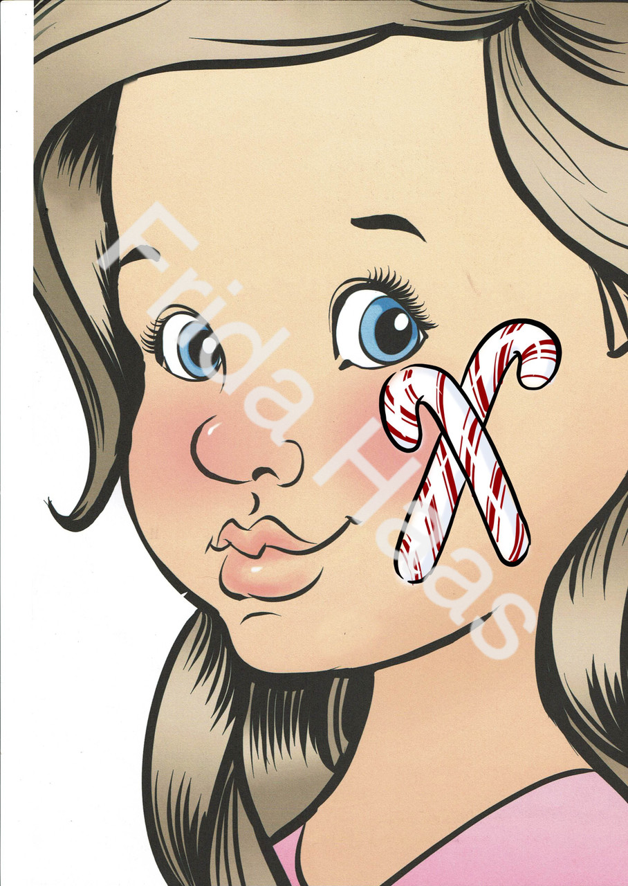 Candy Canes Face Paint Photo