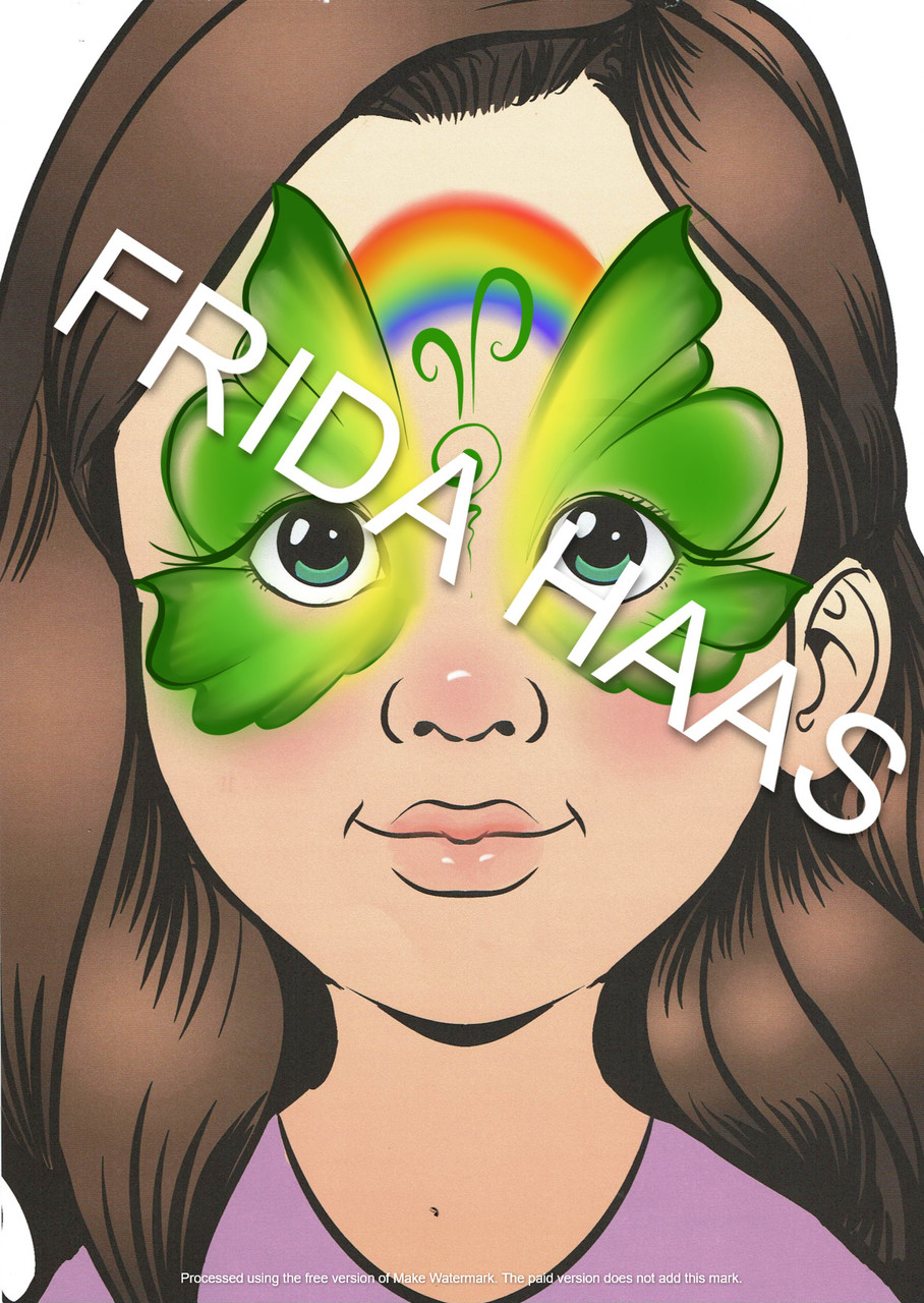 Patty Day Butterfly Face Paint Photo
